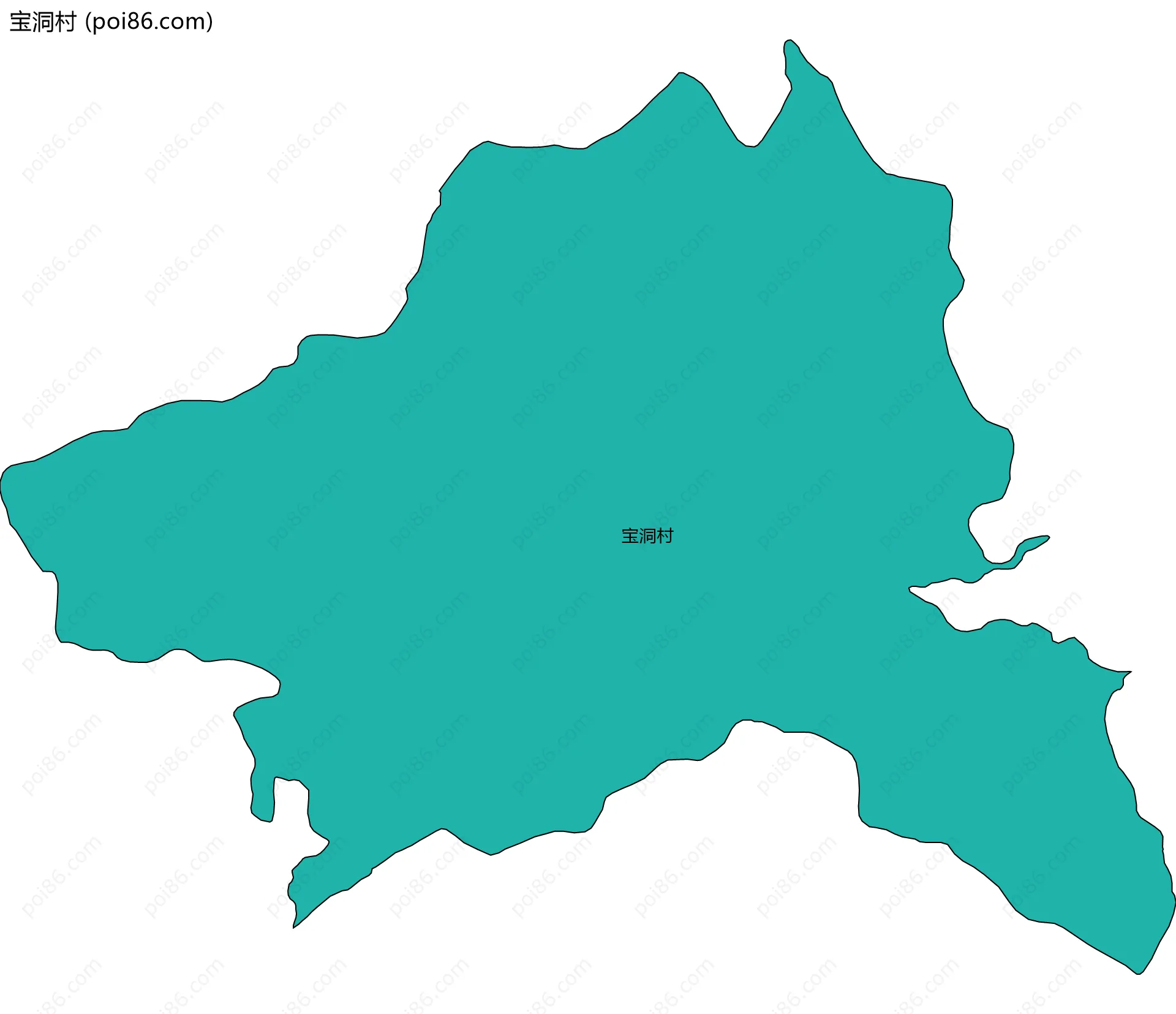 宝洞村边界地图