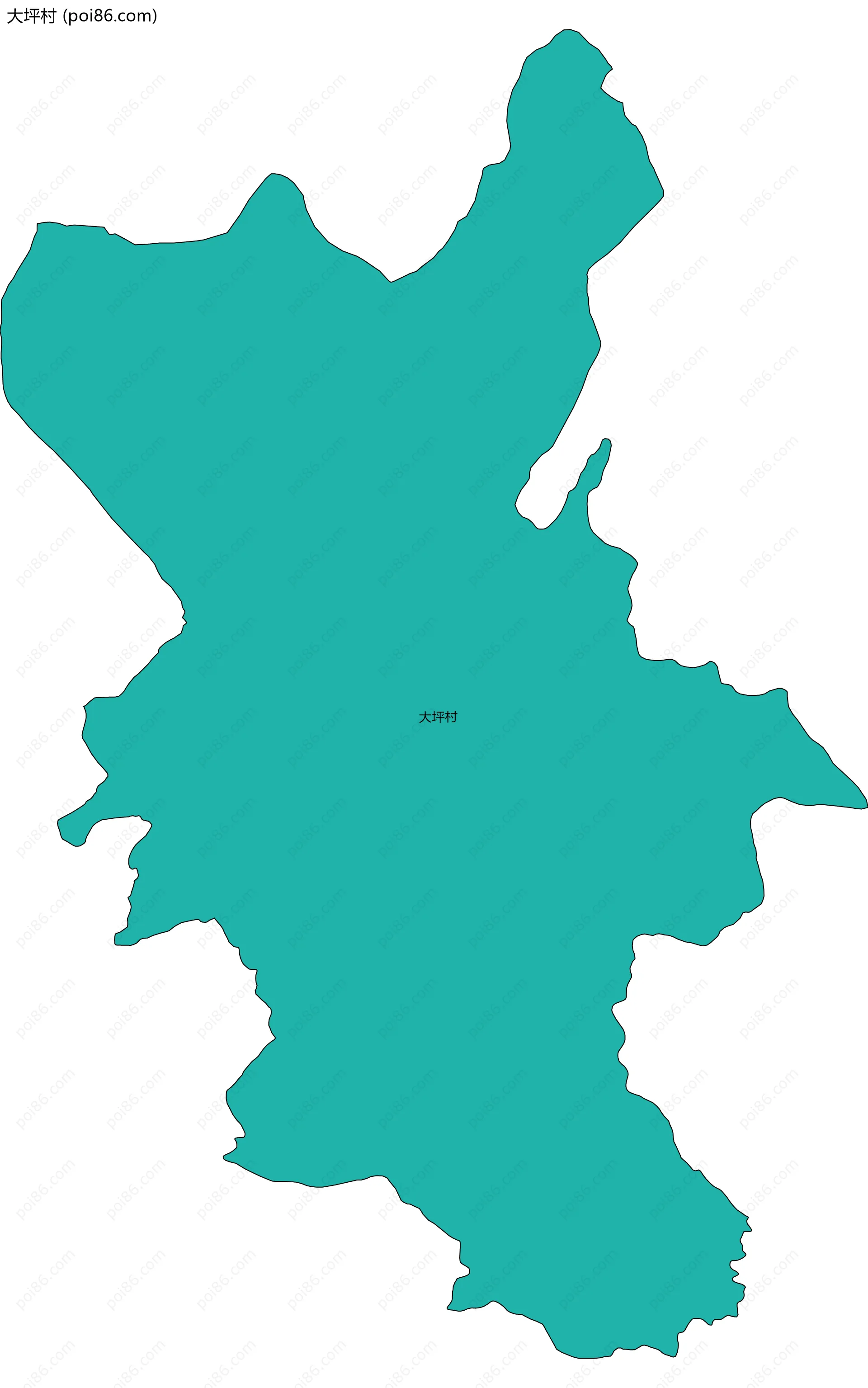 大坪村边界地图