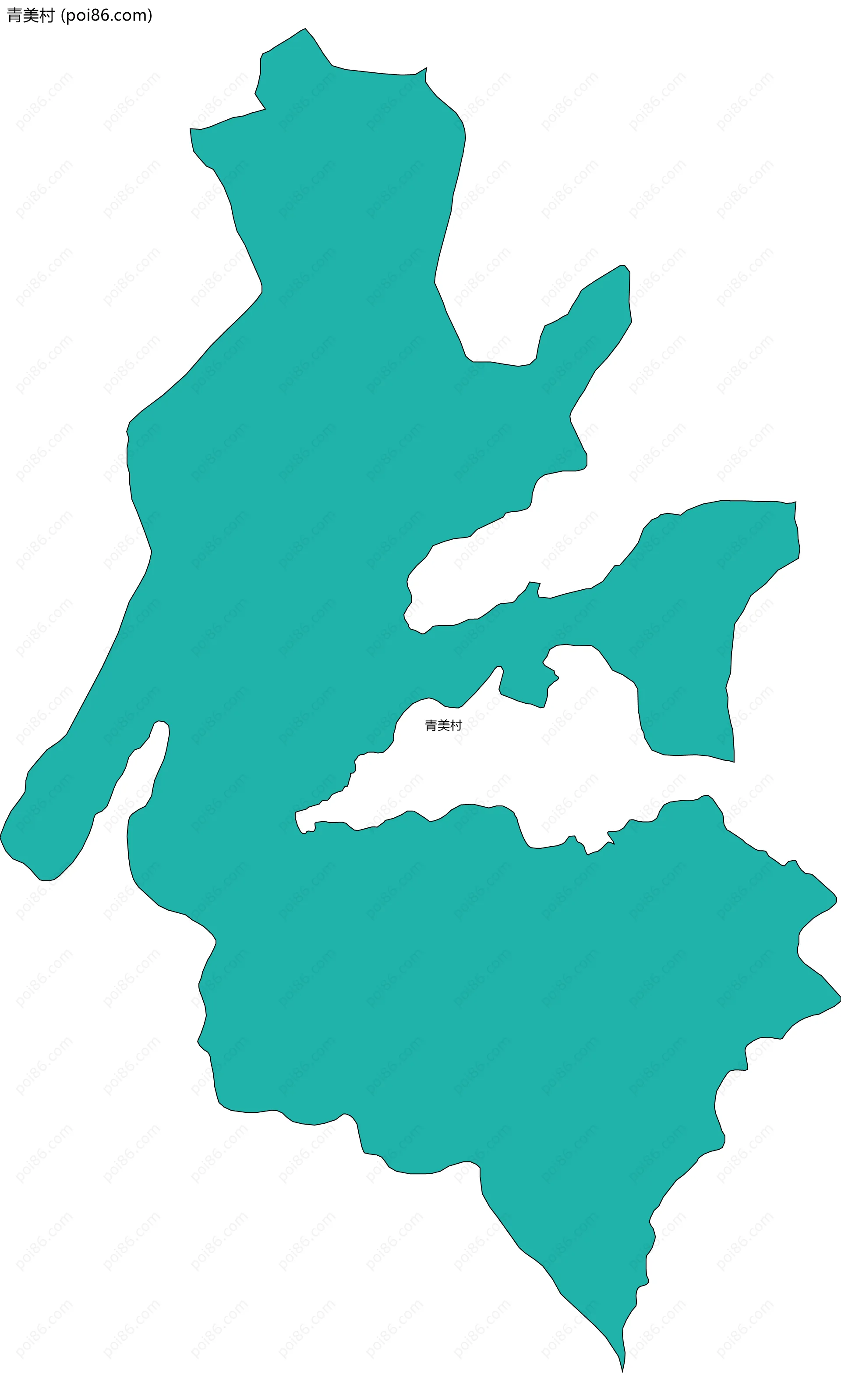 青美村边界地图