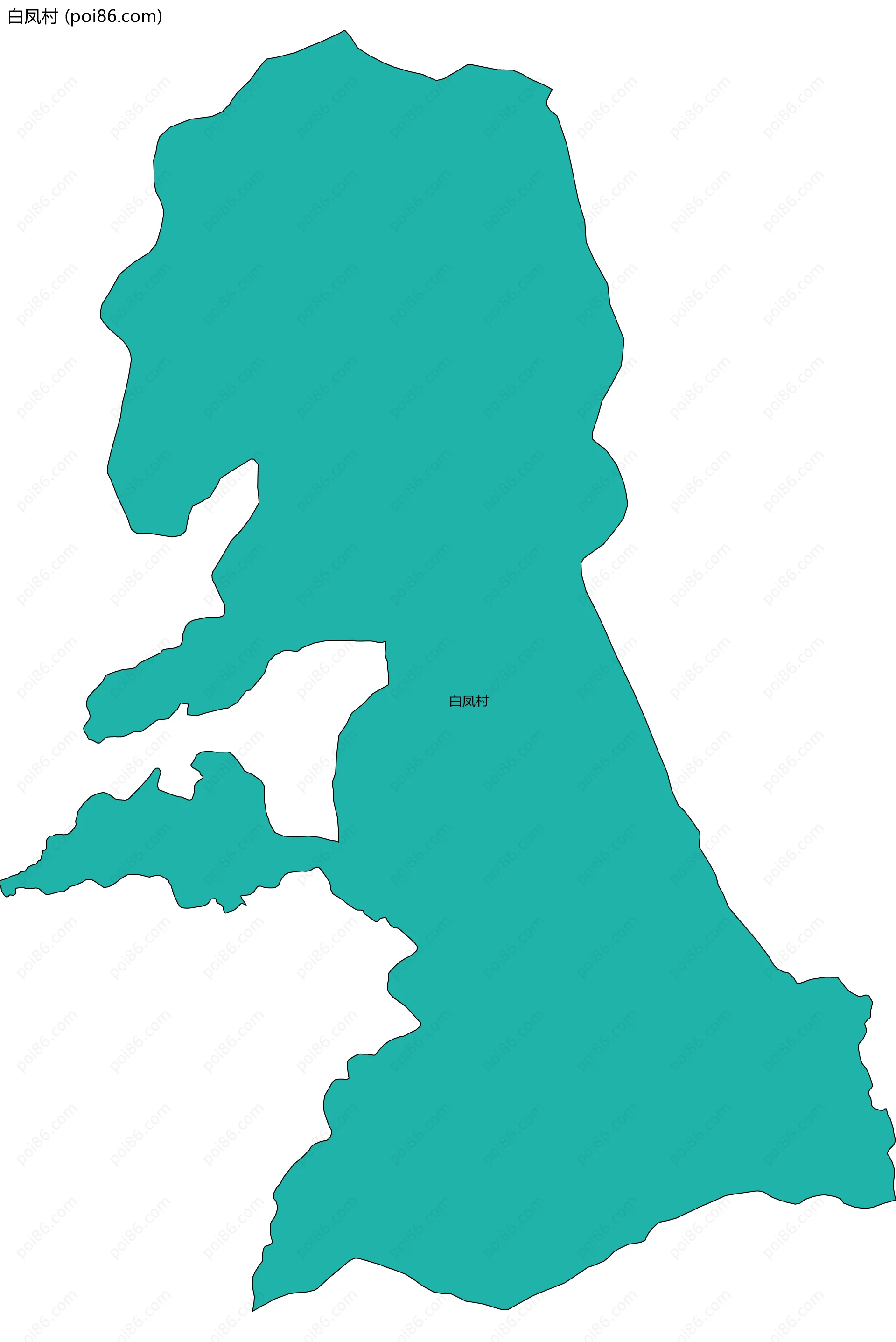 白凤村边界地图