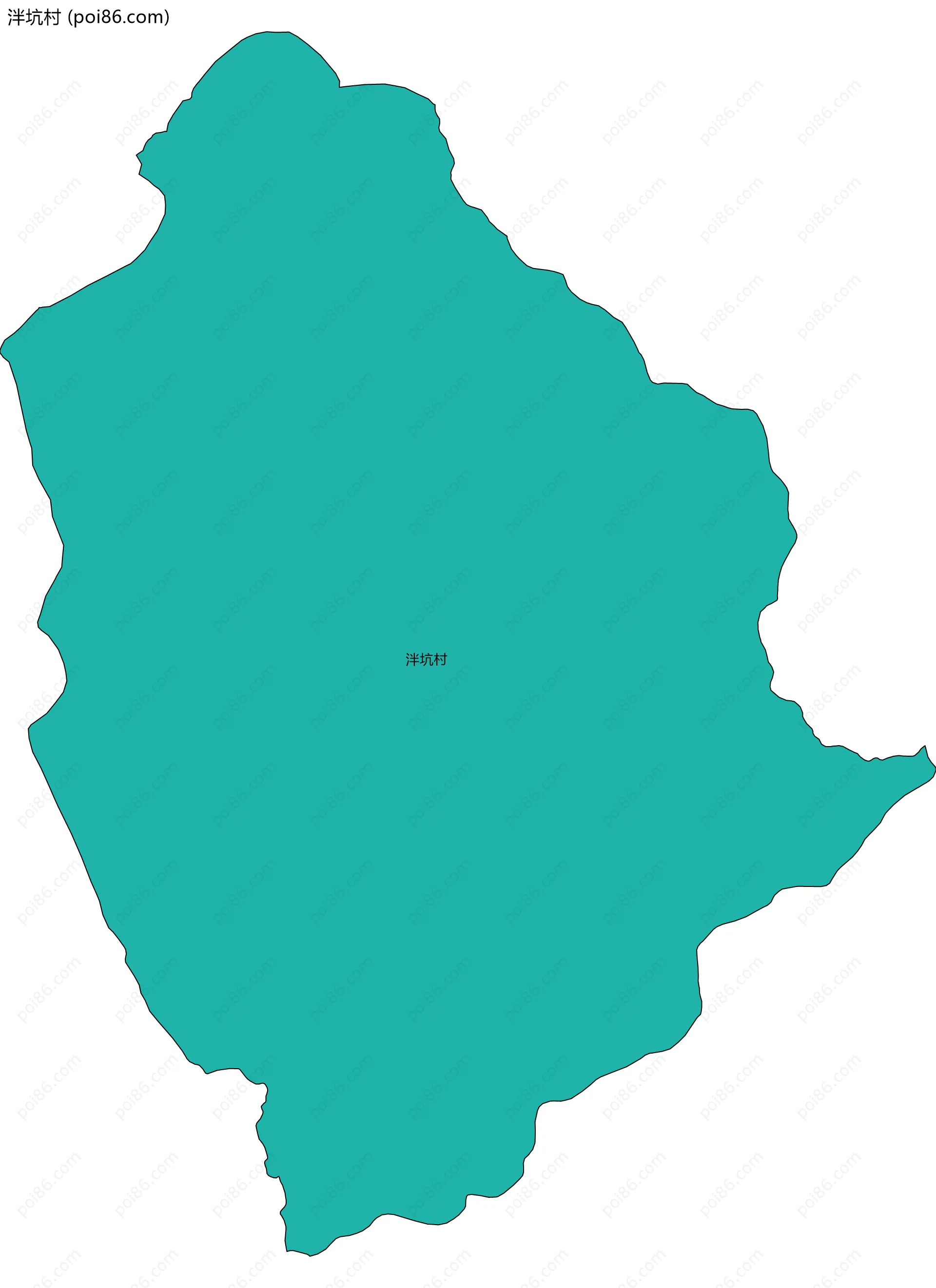 泮坑村边界地图