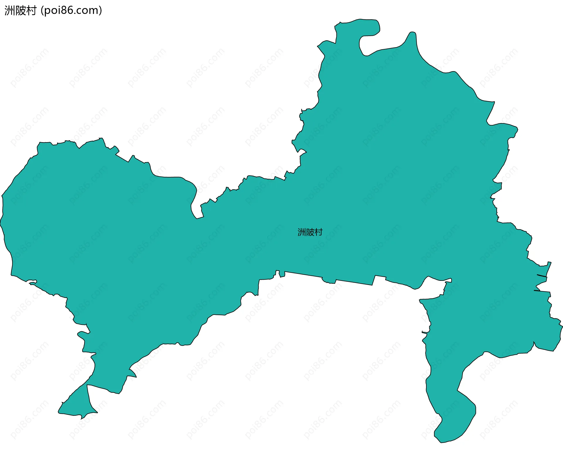 洲陂村边界地图