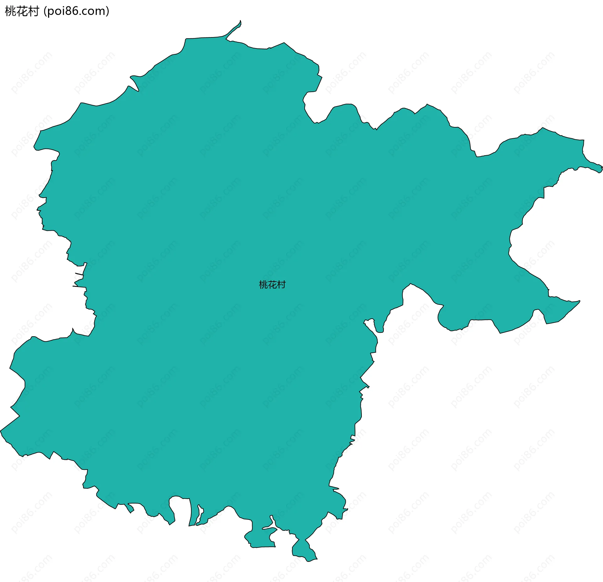 桃花村边界地图