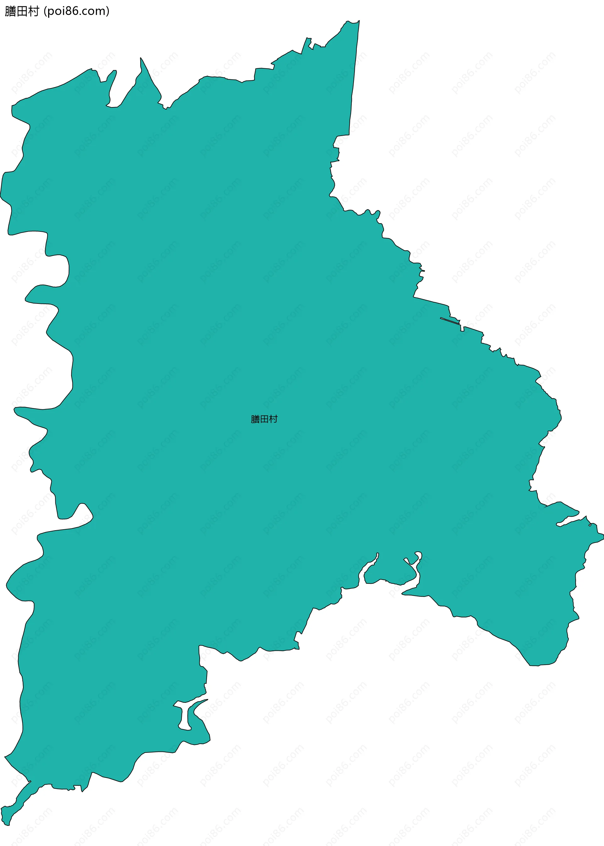 膳田村边界地图