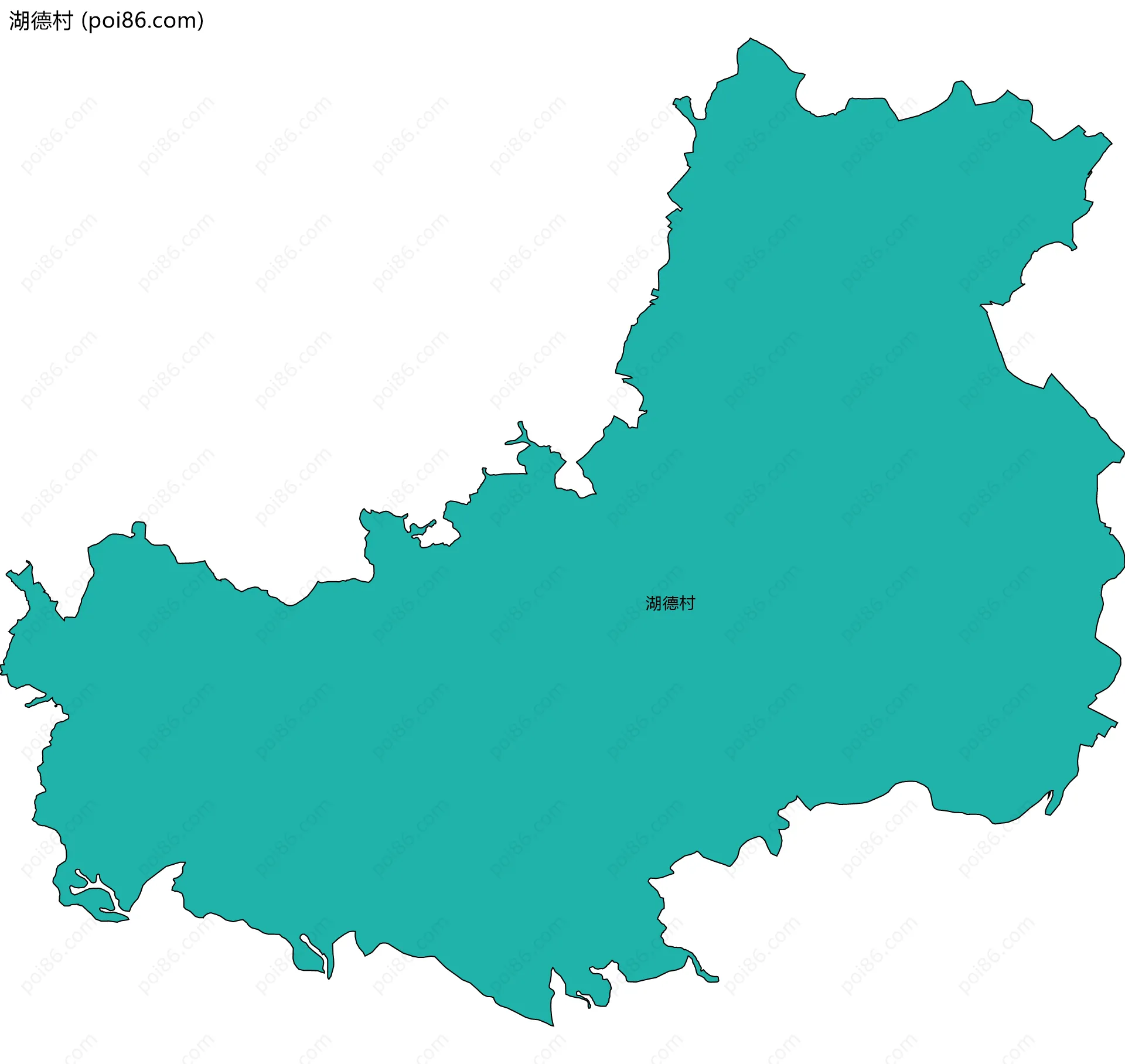 湖德村边界地图