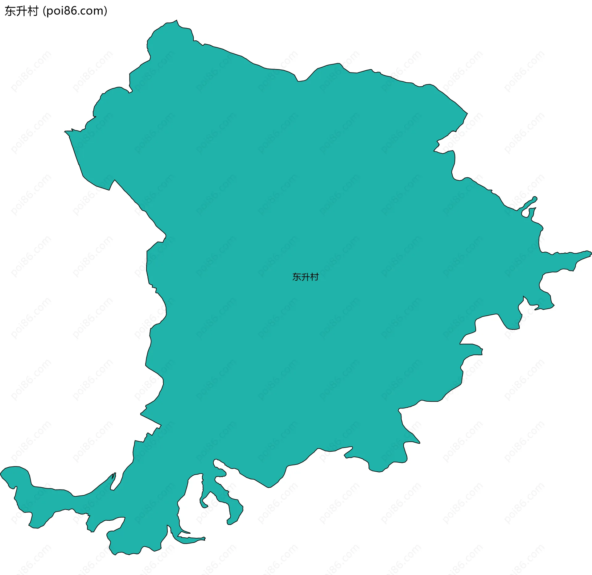 东升村边界地图