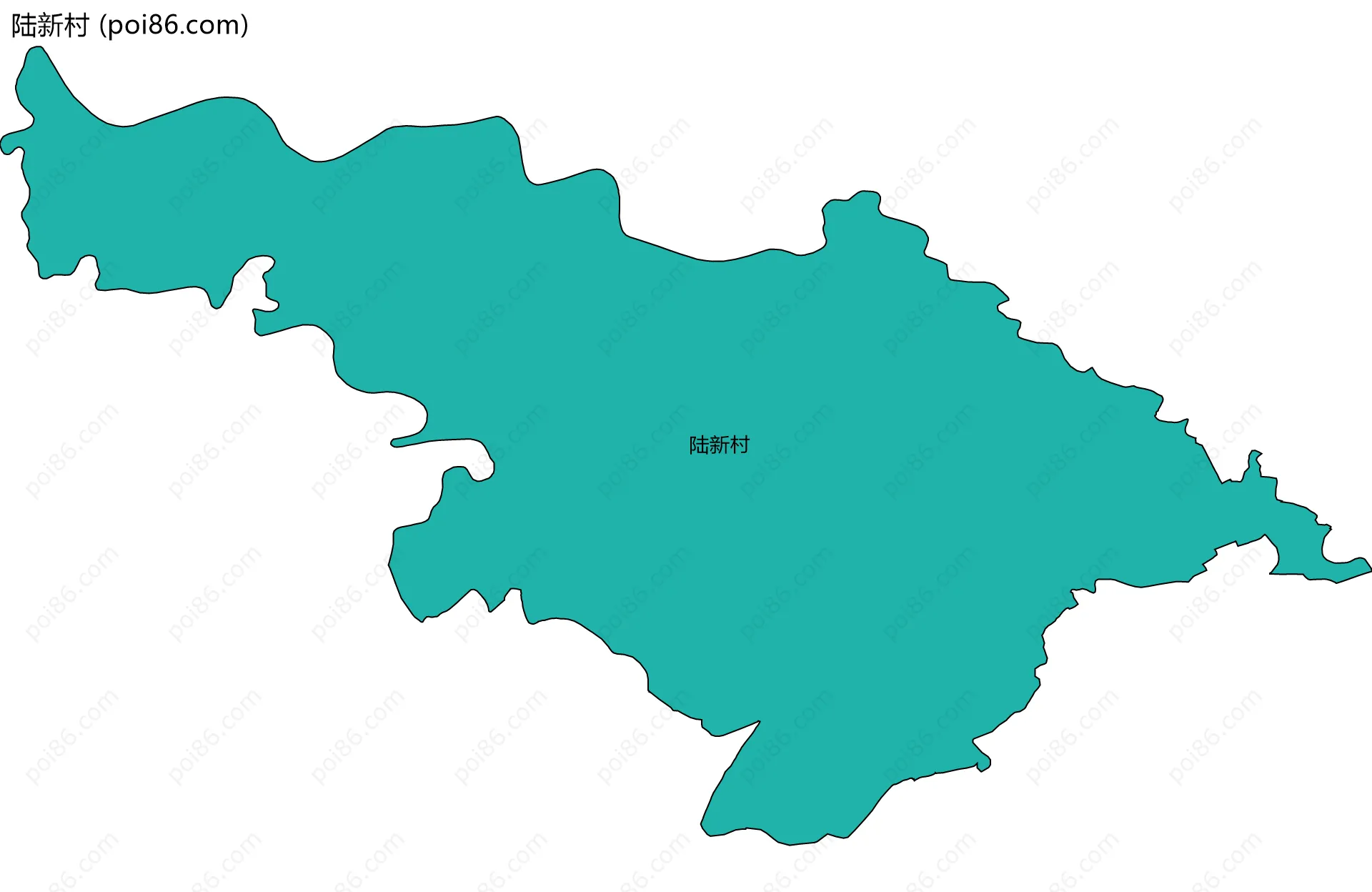陆新村边界地图