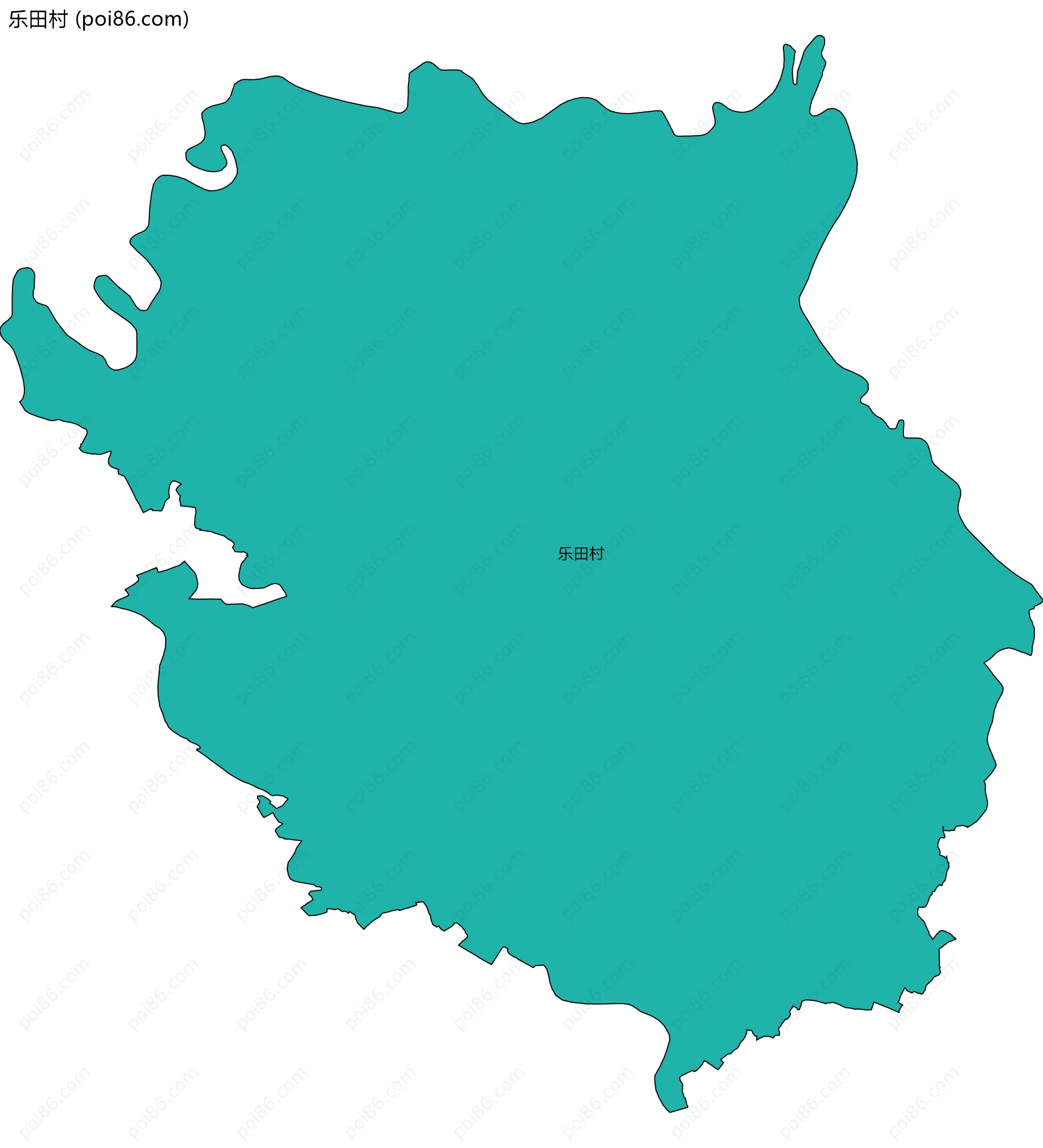 乐田村边界地图