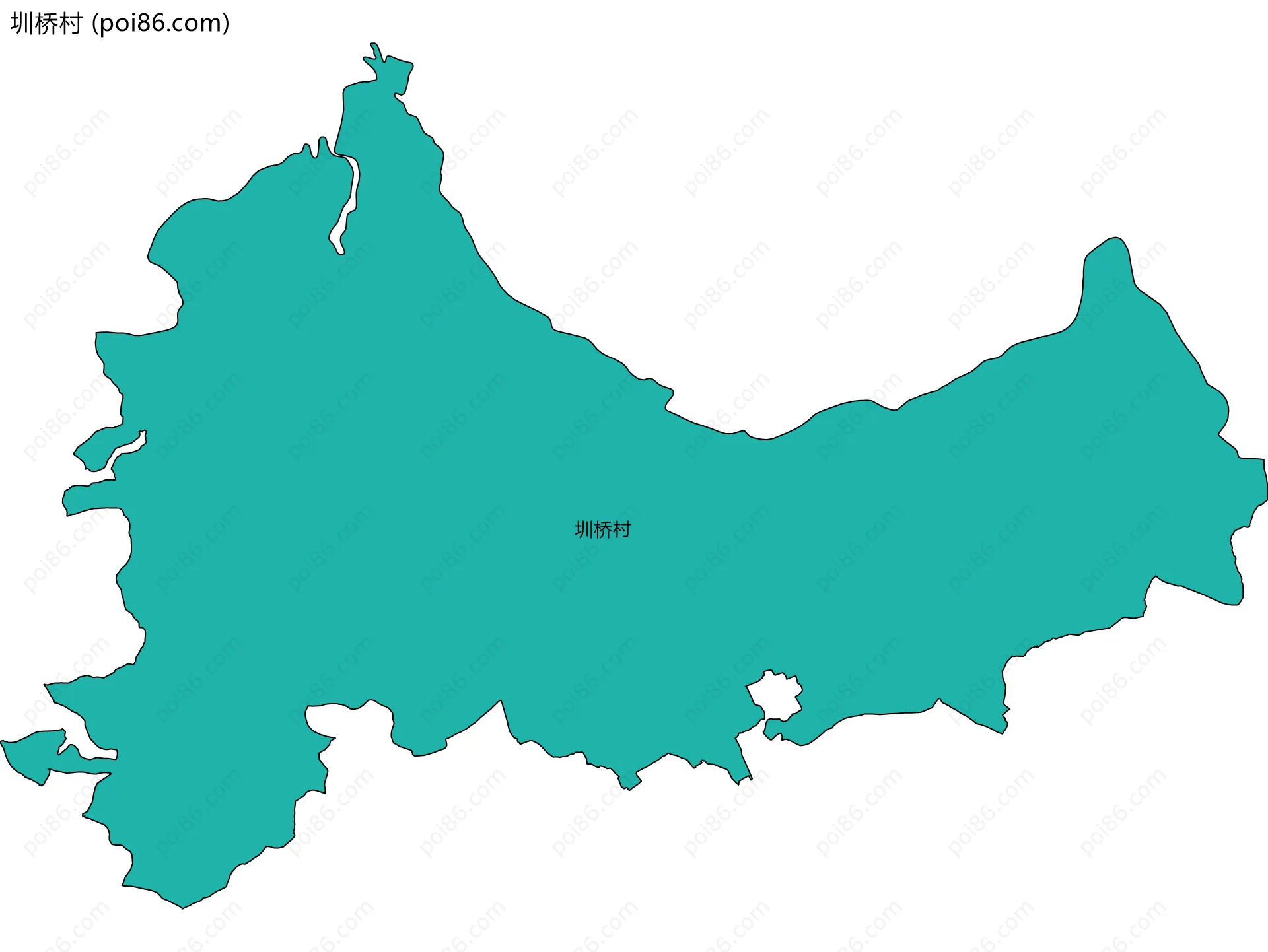 圳桥村边界地图