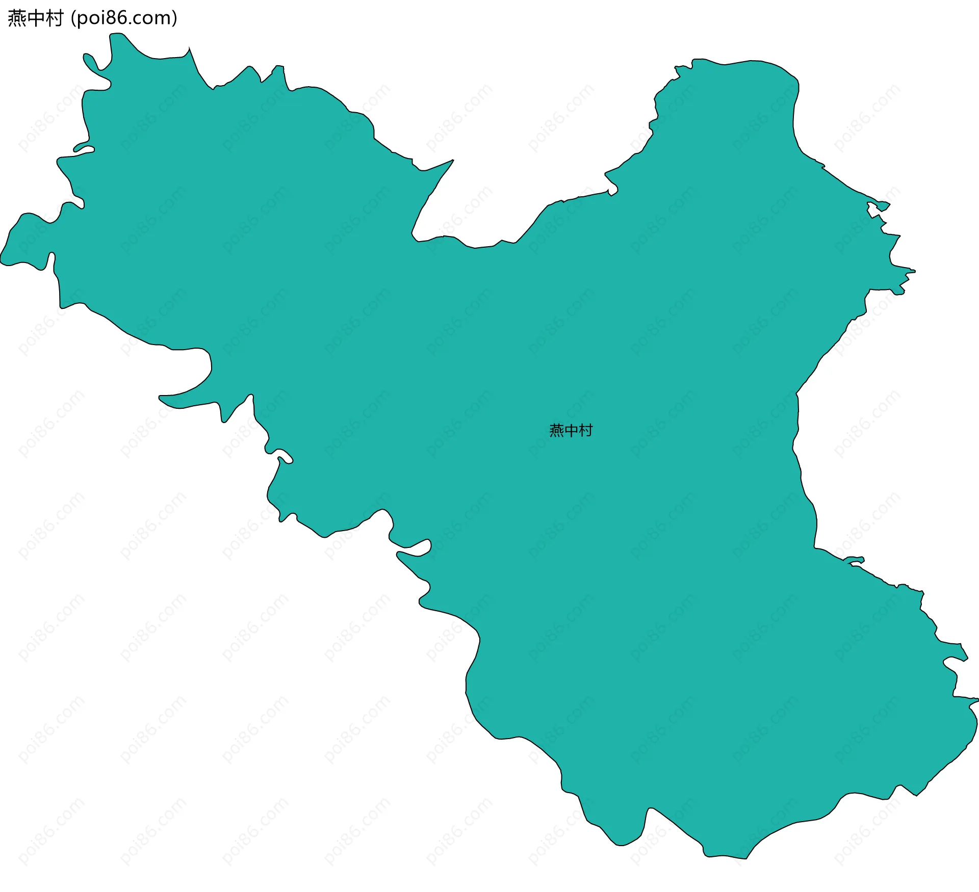 燕中村边界地图