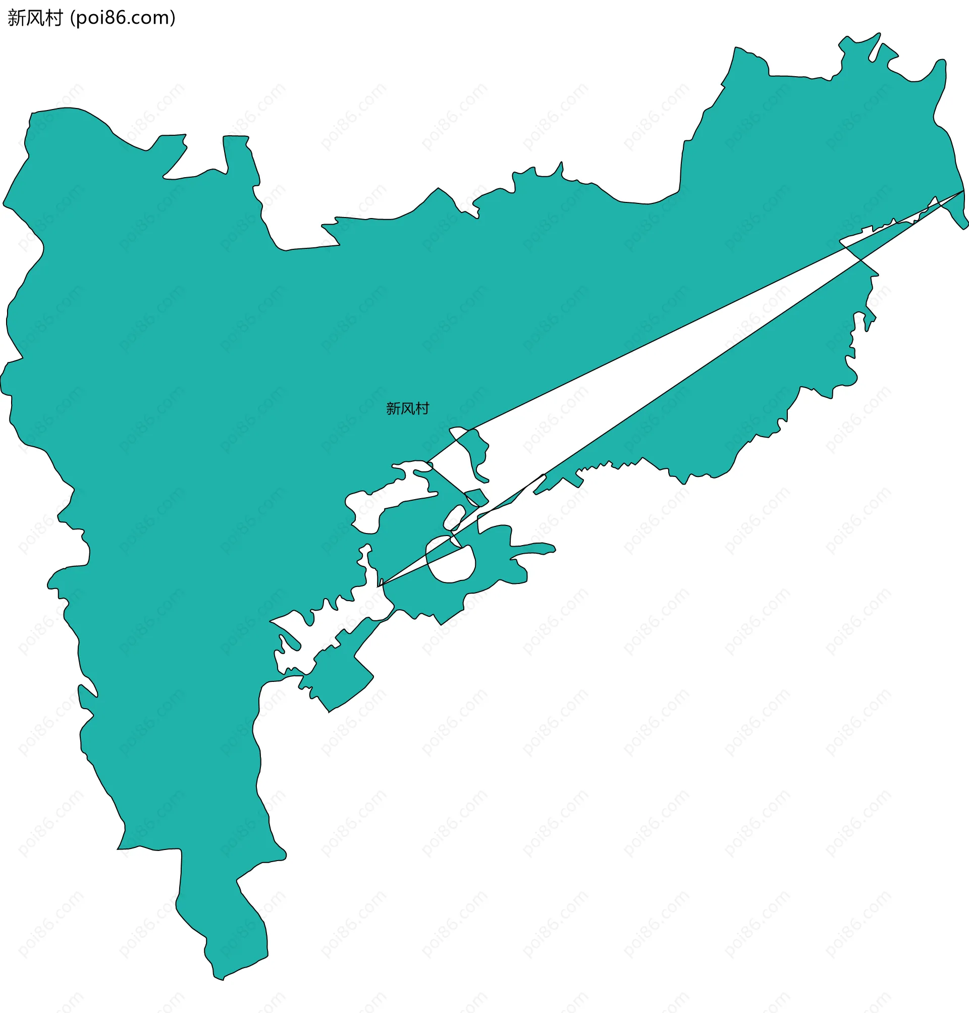 新风村边界地图