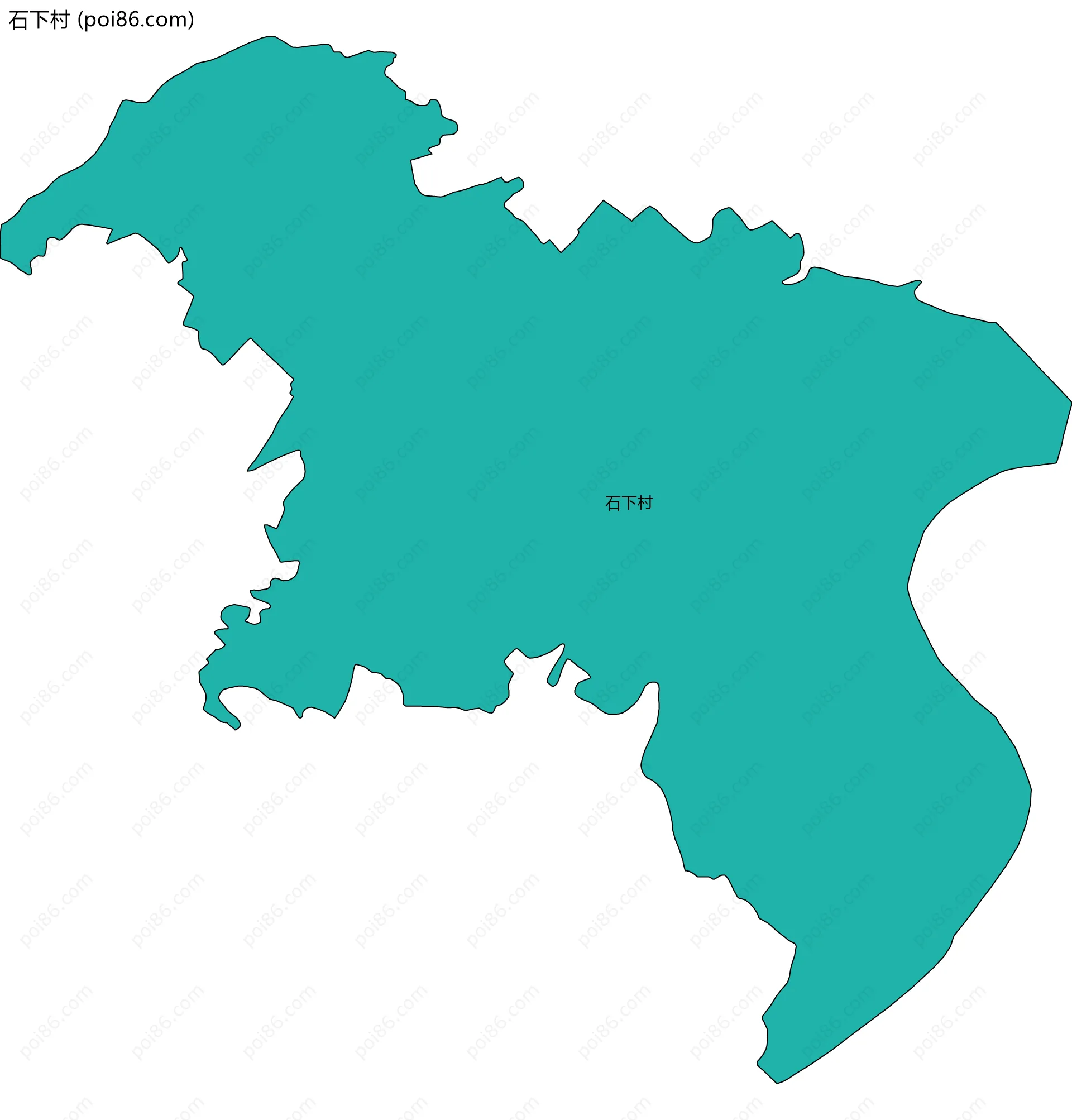 石下村边界地图