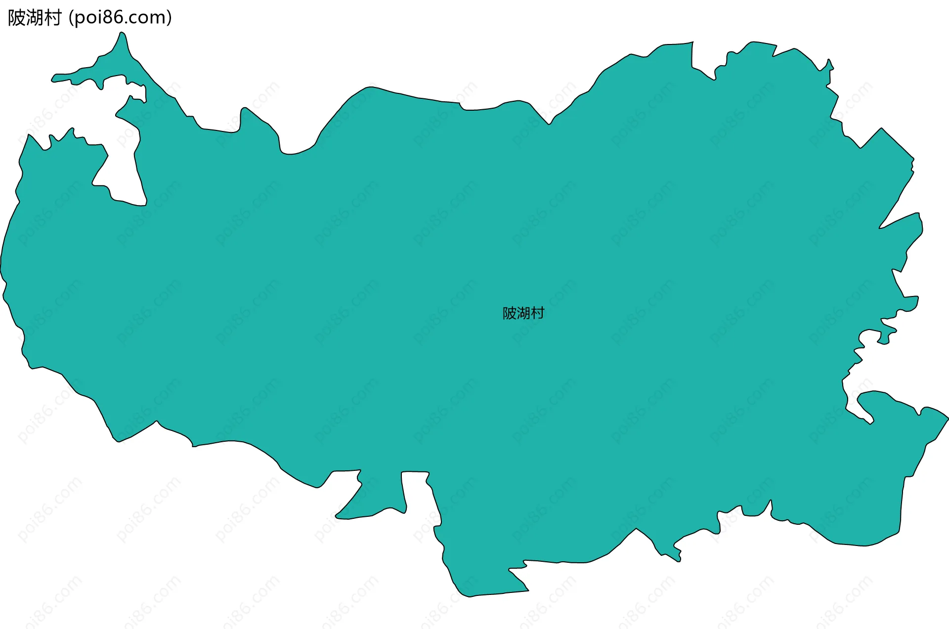 陂湖村边界地图