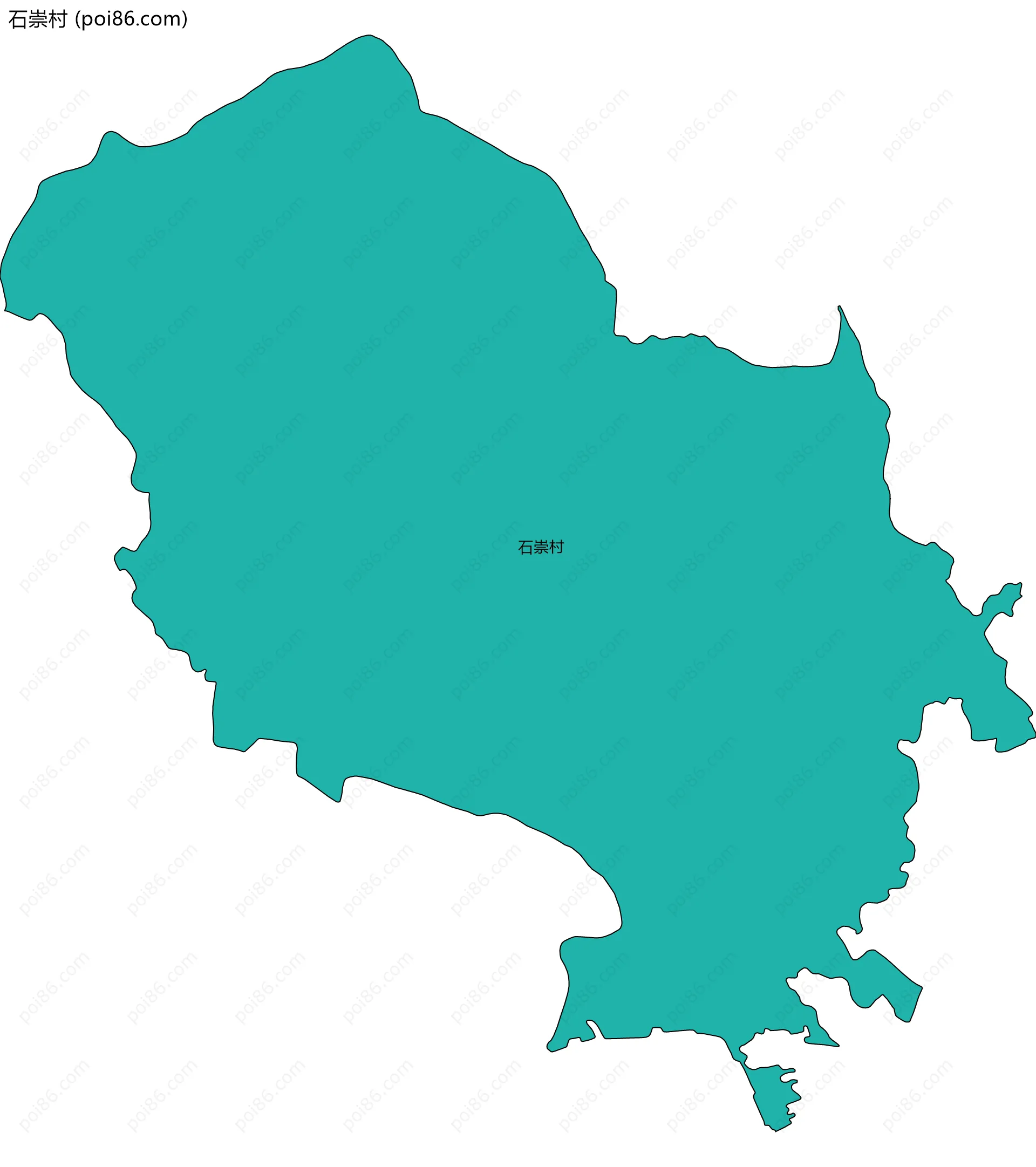 石崇村边界地图