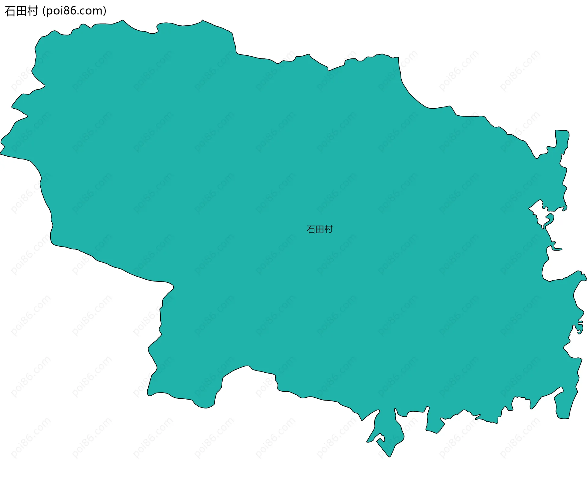 石田村边界地图