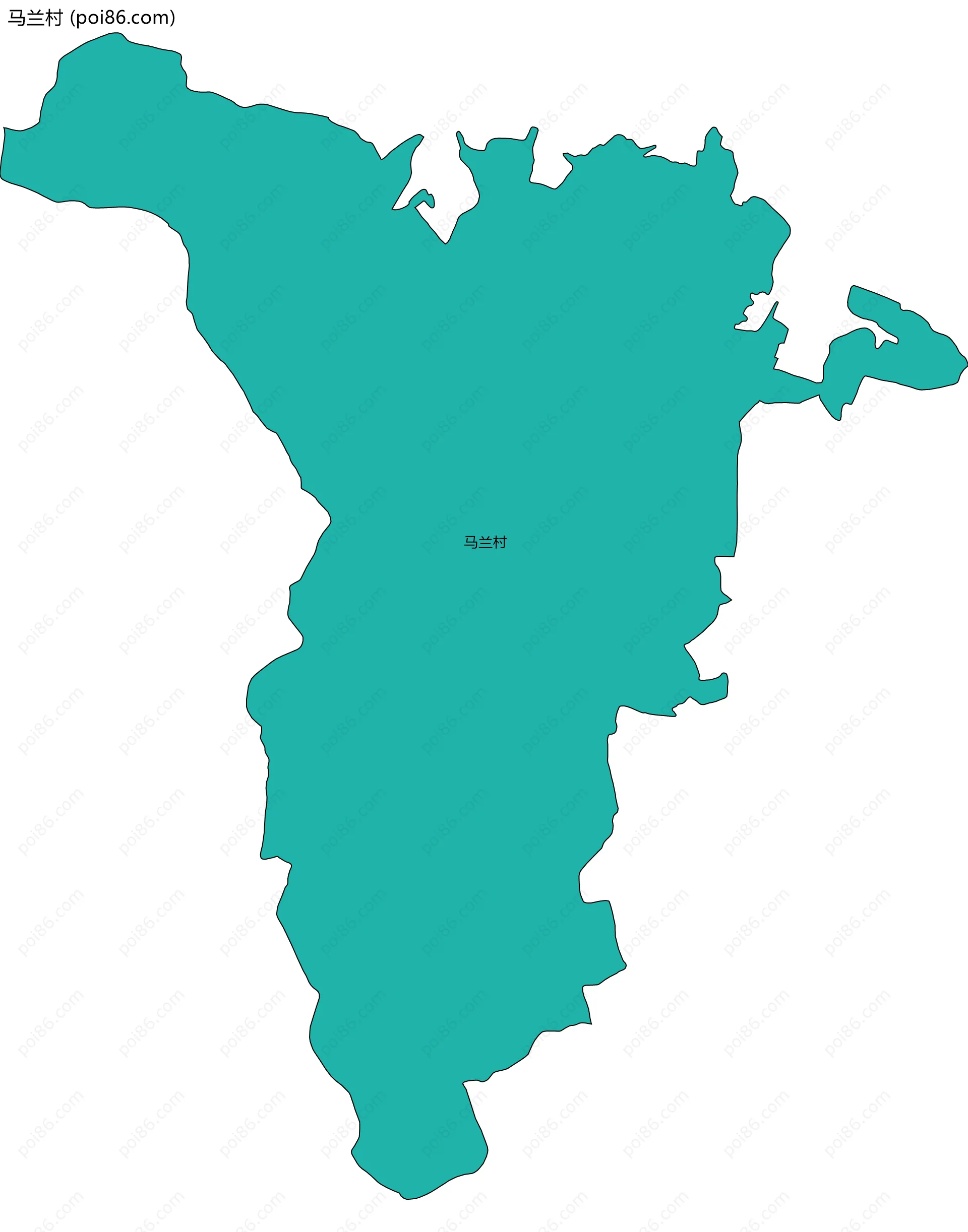 马兰村边界地图