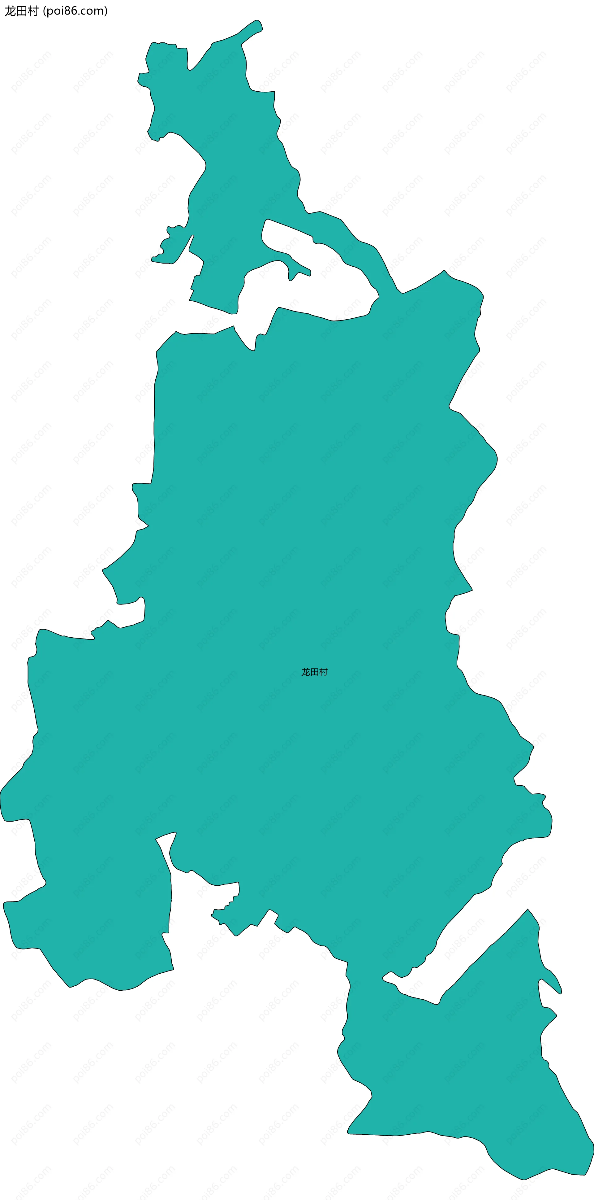 龙田村边界地图