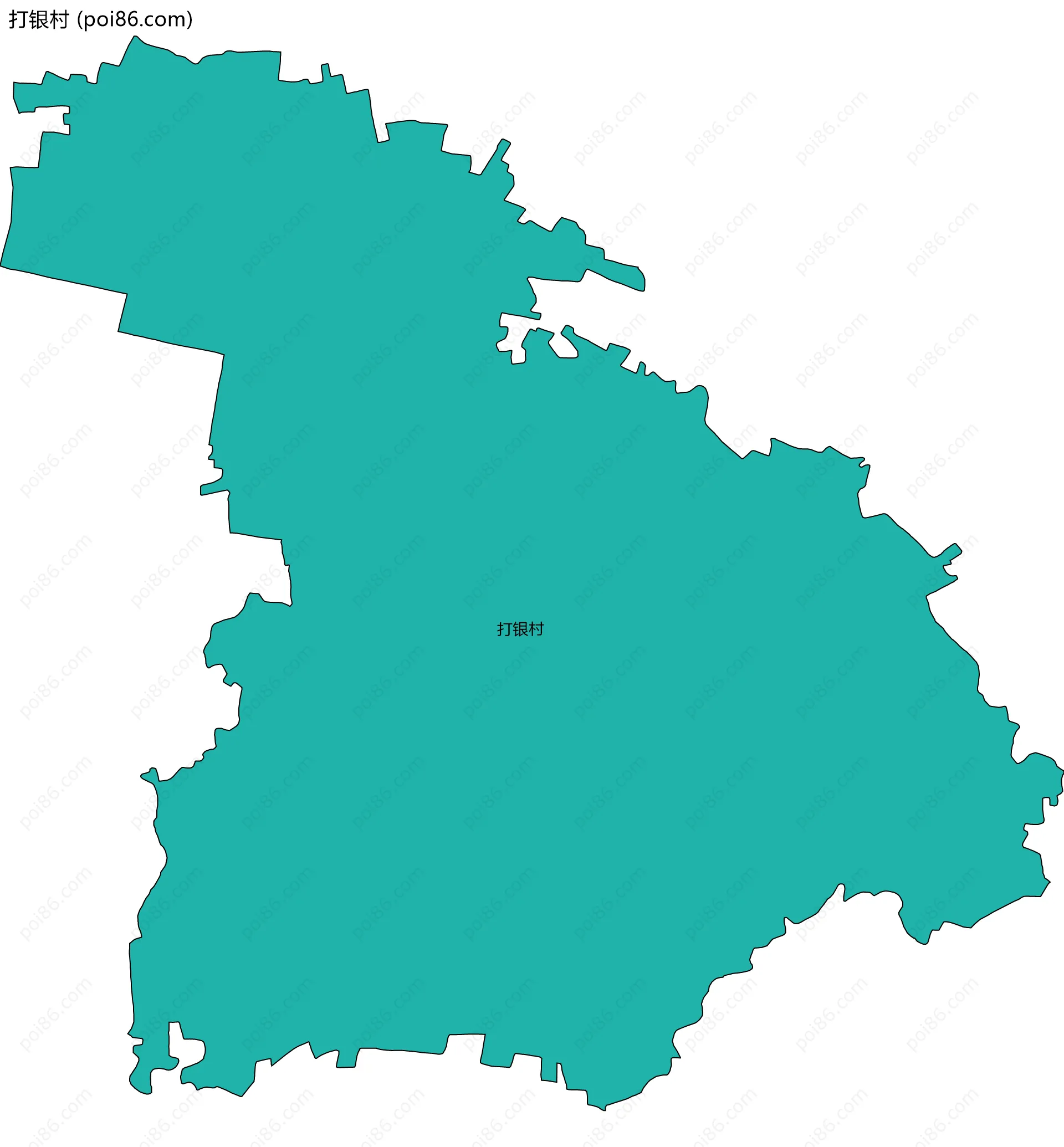 打银村边界地图