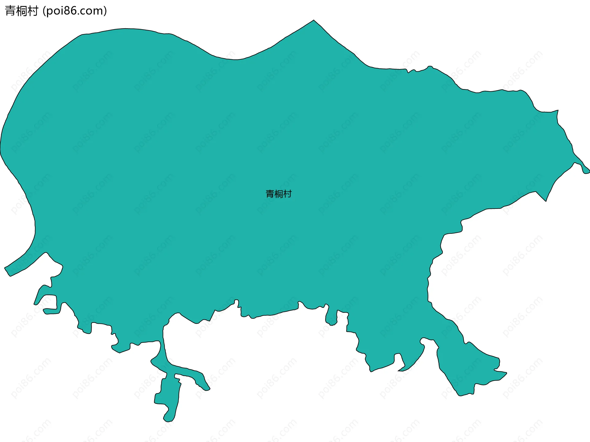 青桐村边界地图