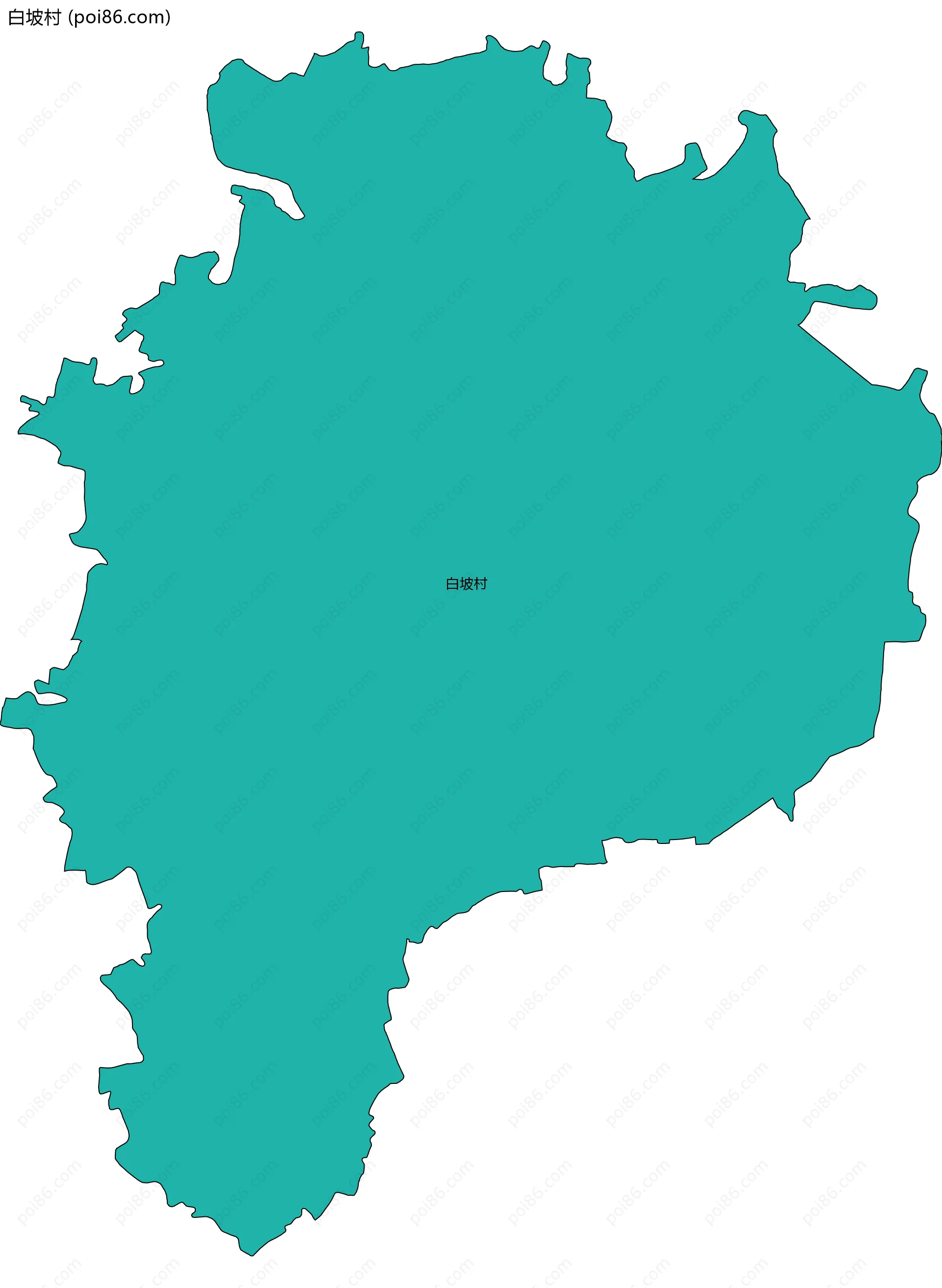白坡村边界地图