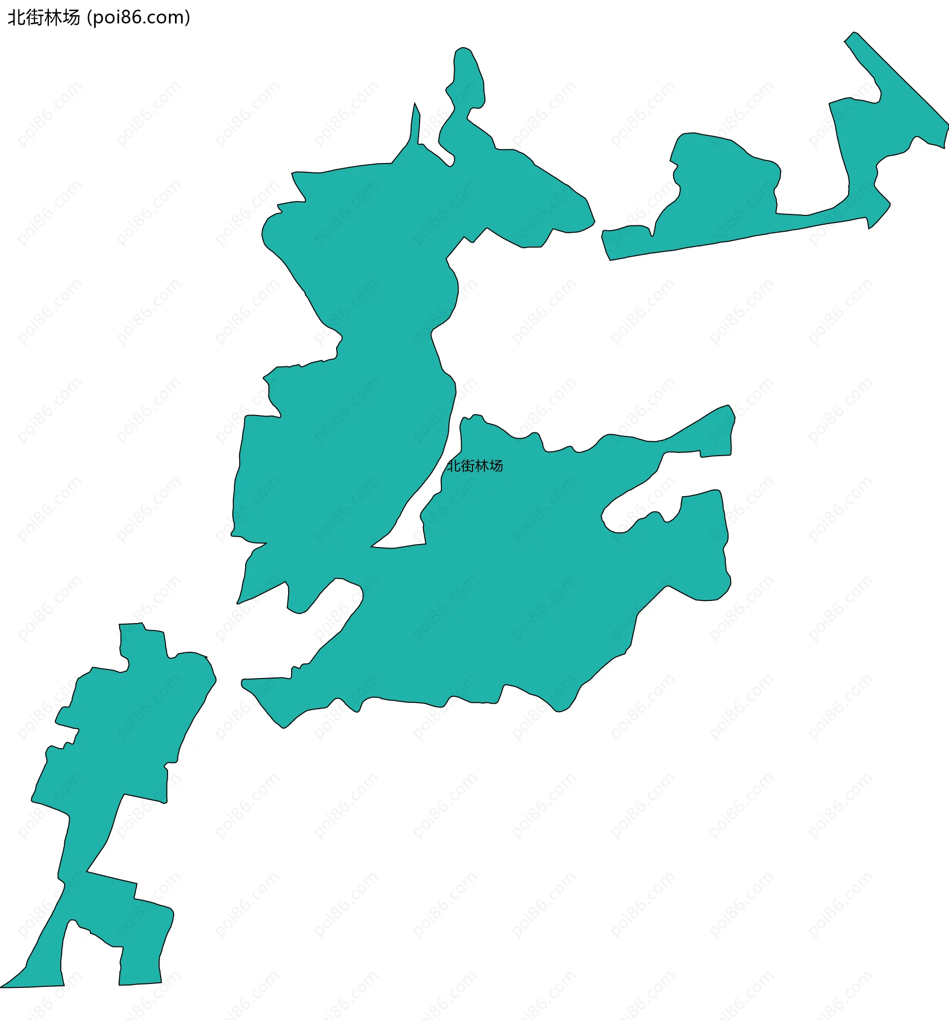 北街林场边界地图