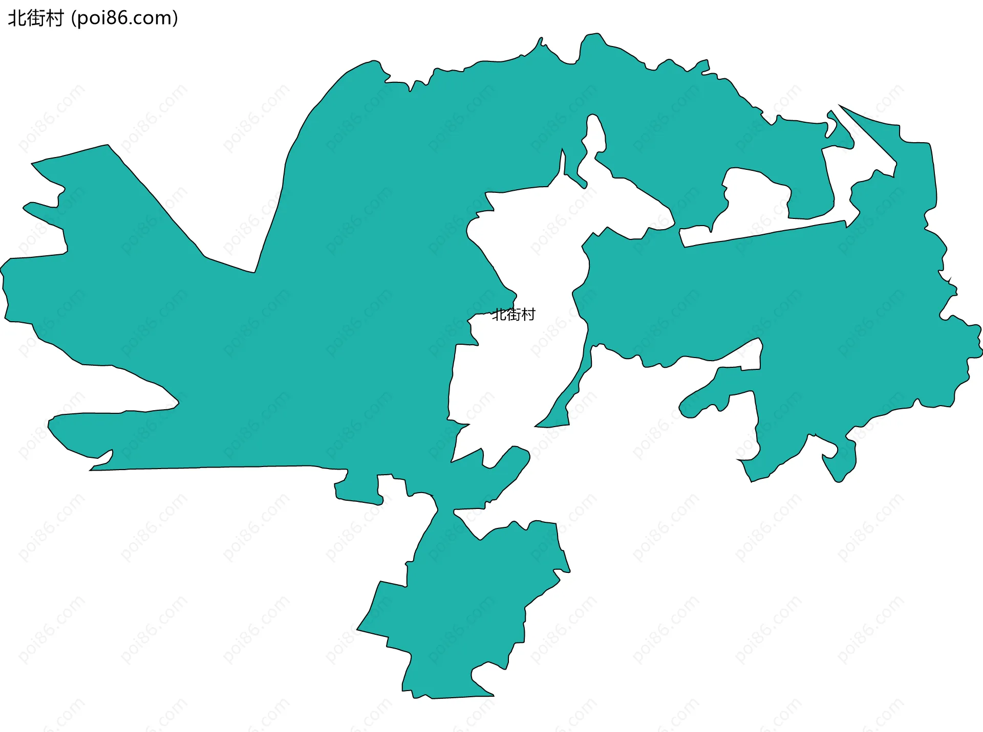 北街村边界地图