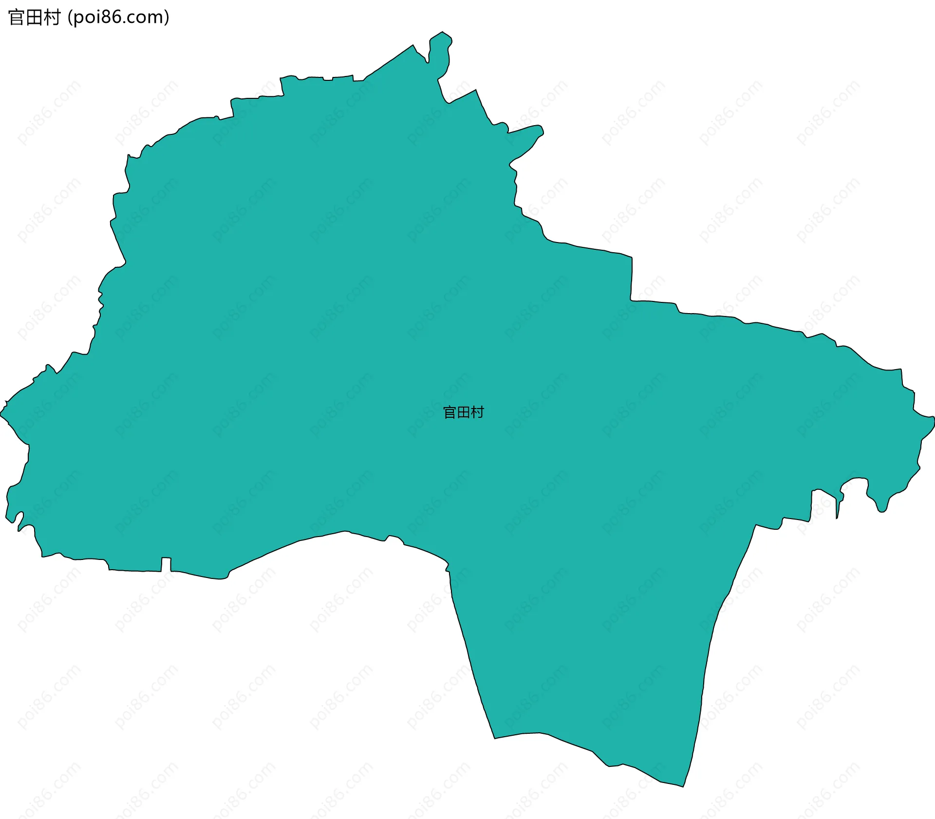 官田村边界地图