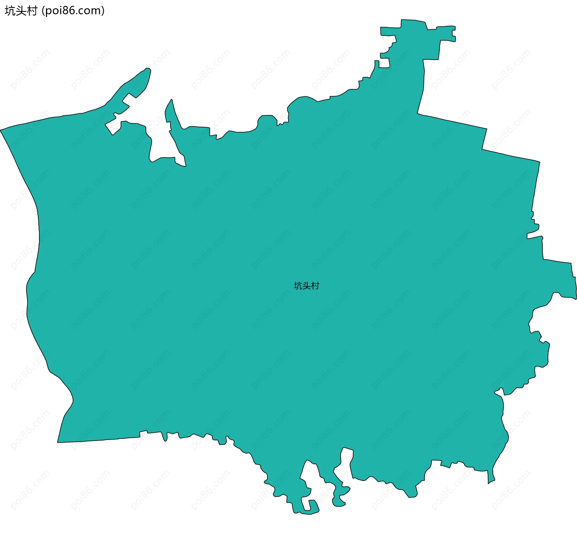坑头村边界地图