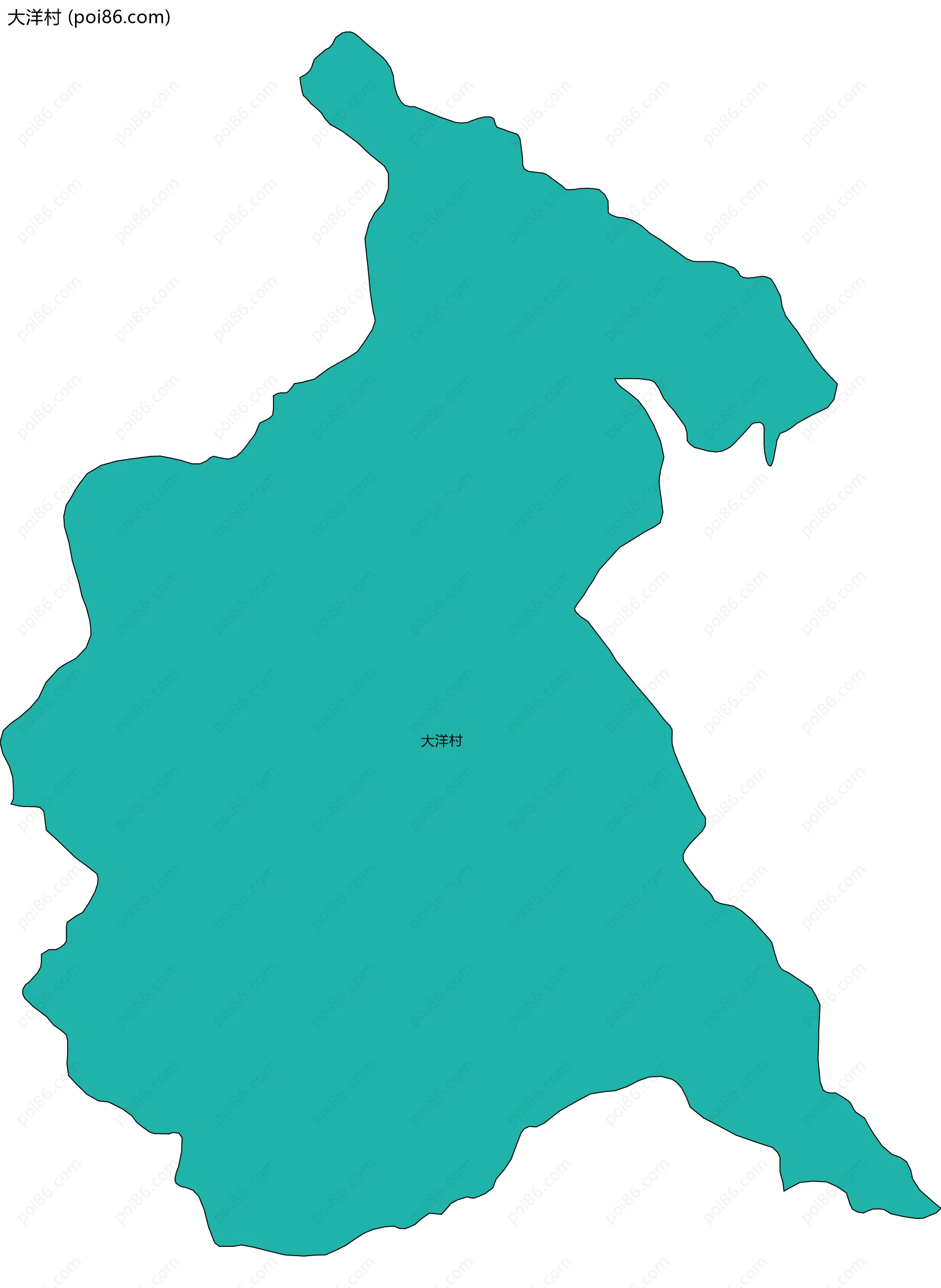 大洋村边界地图