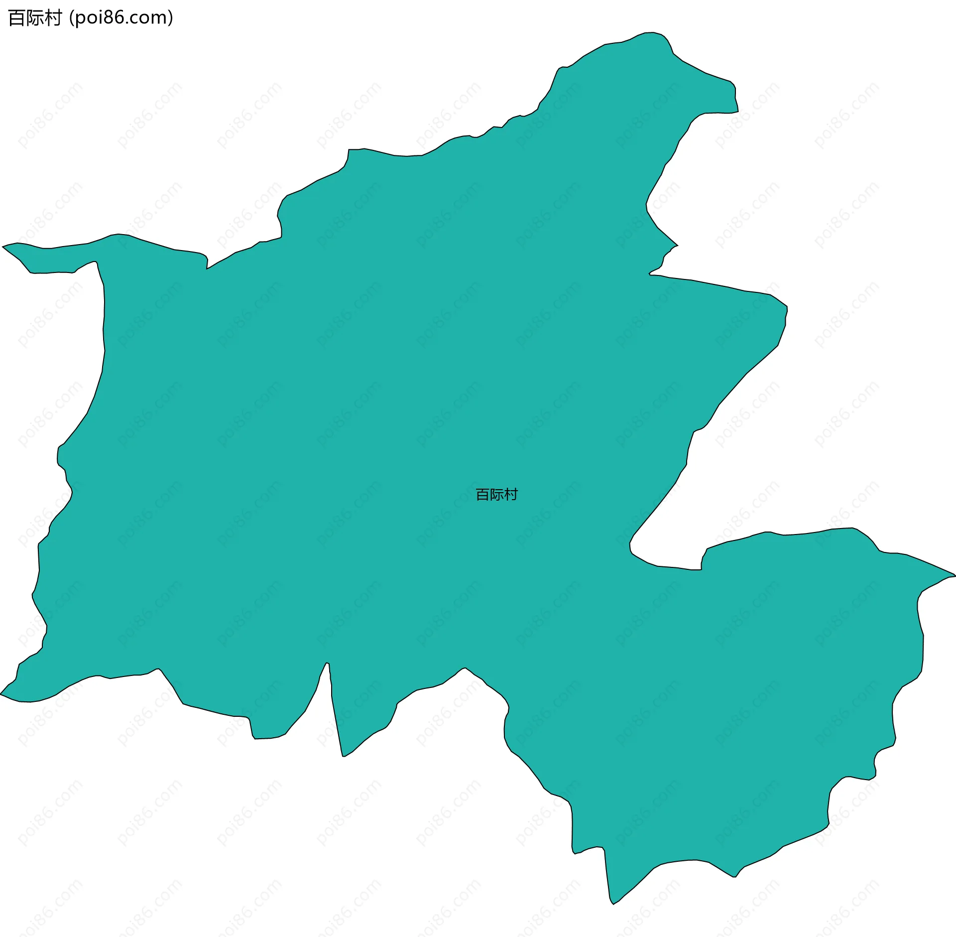 百际村边界地图