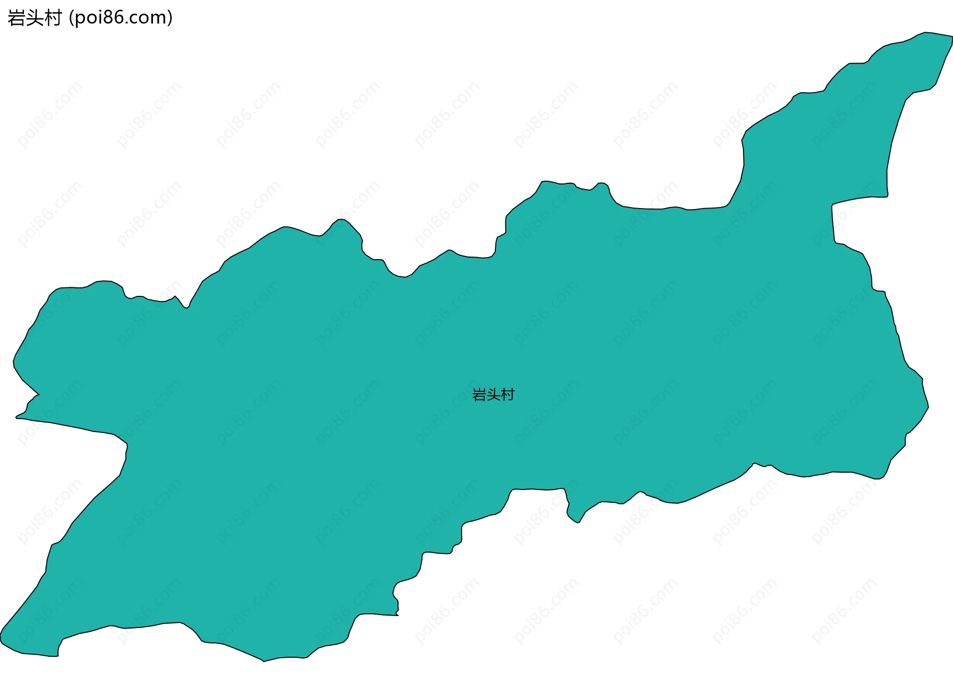 岩头村边界地图