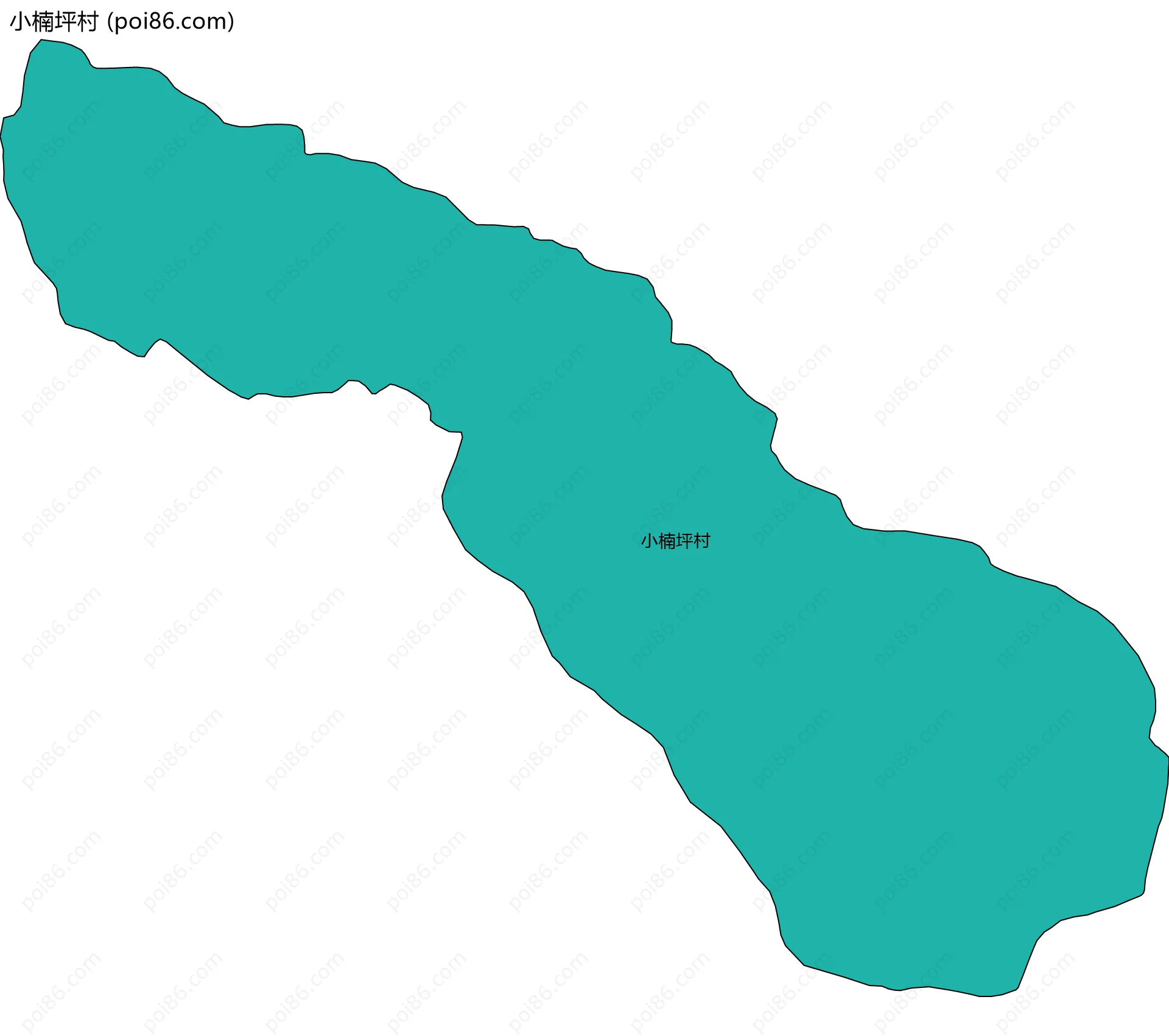 小楠坪村边界地图