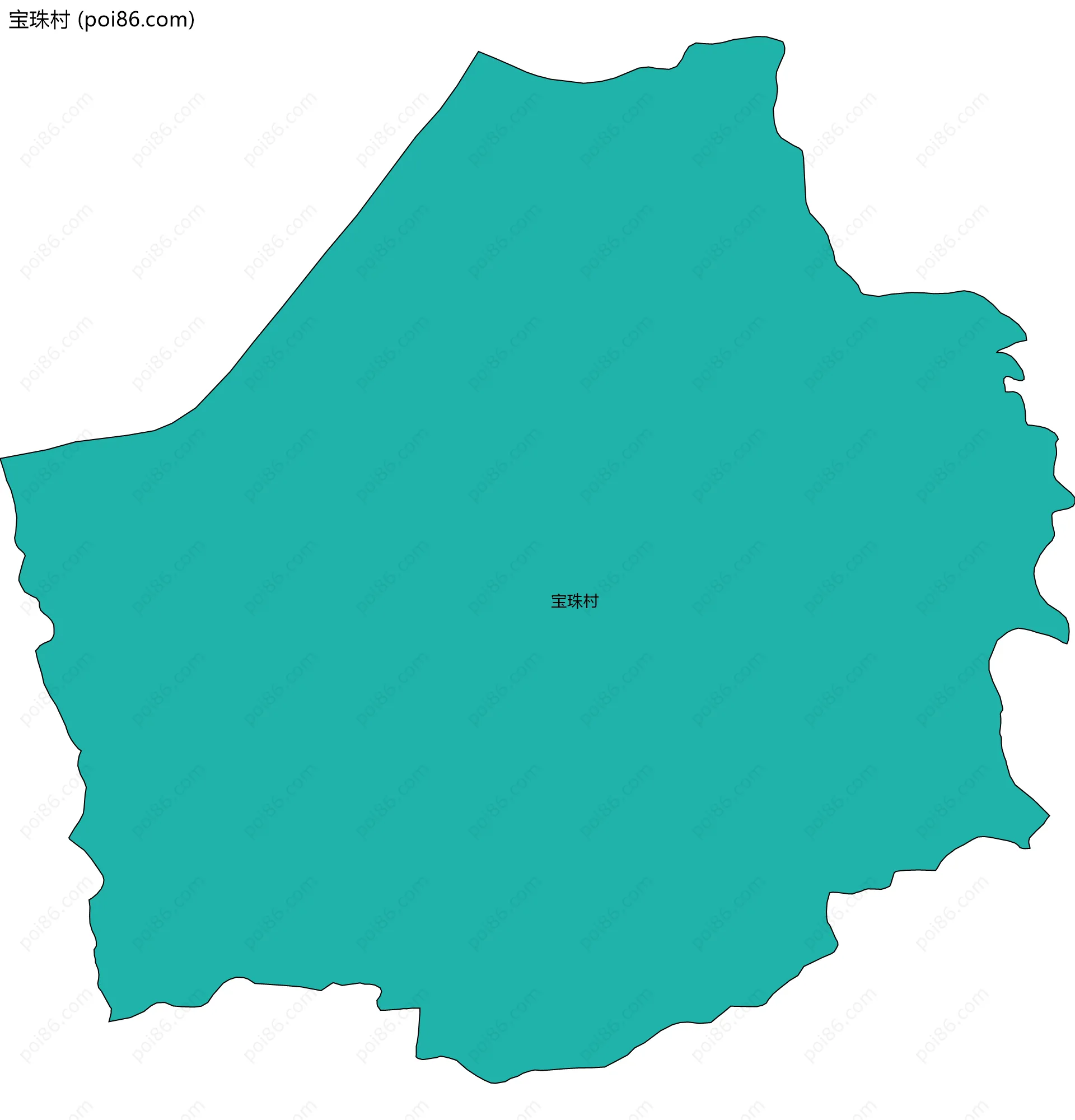 宝珠村边界地图