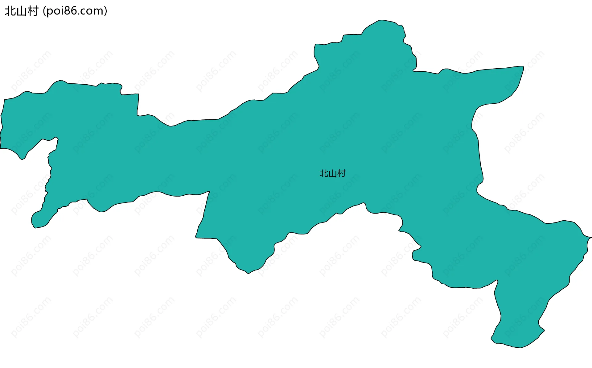 北山村边界地图