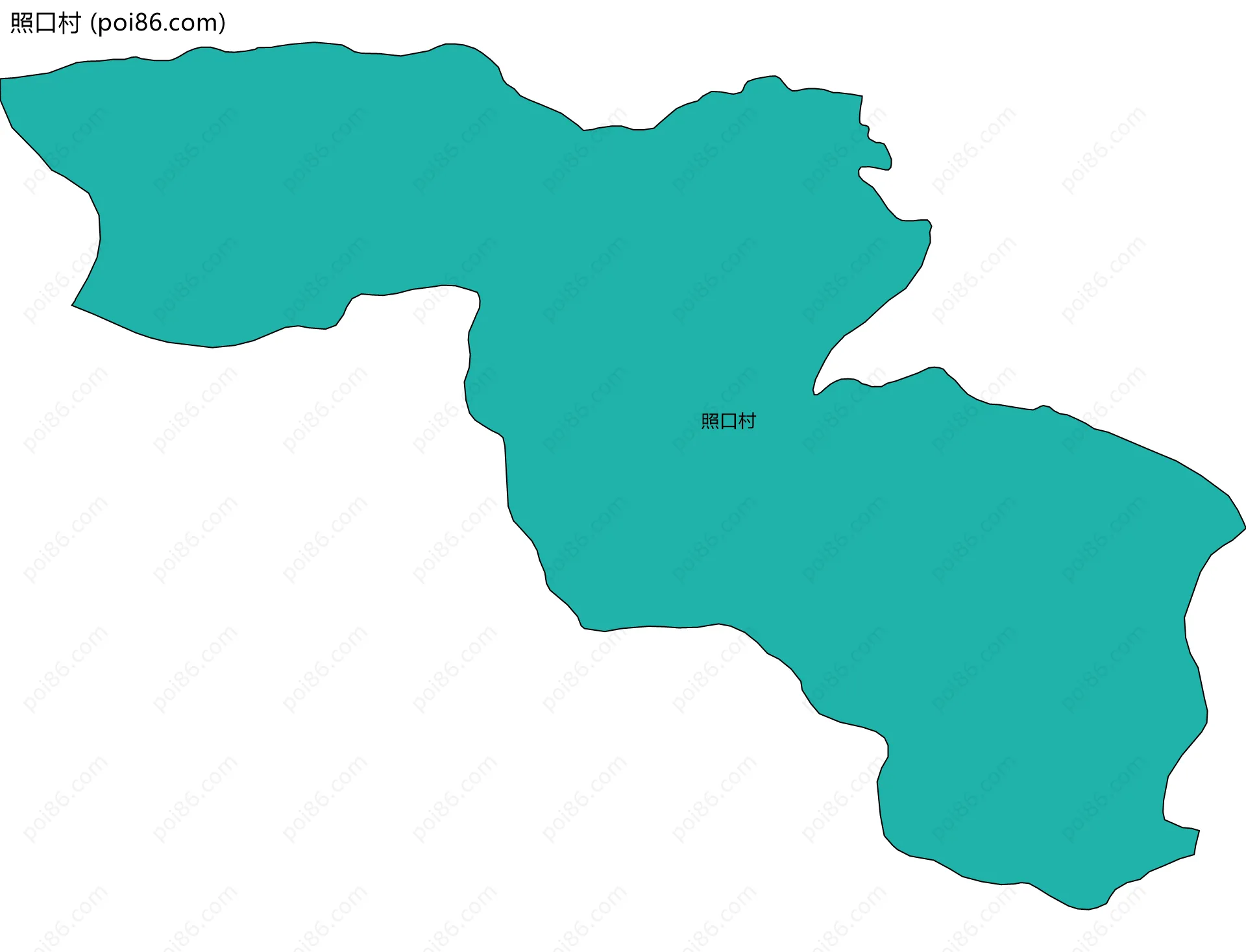 照口村边界地图