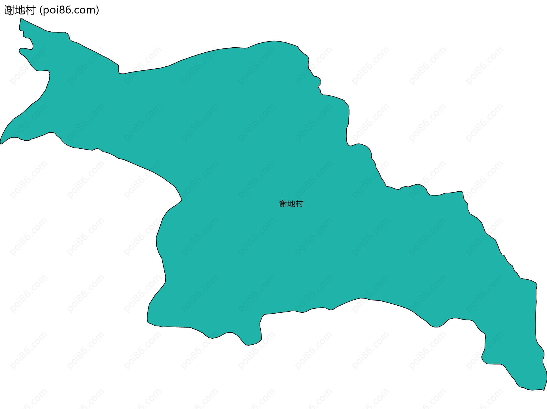 谢地村边界地图