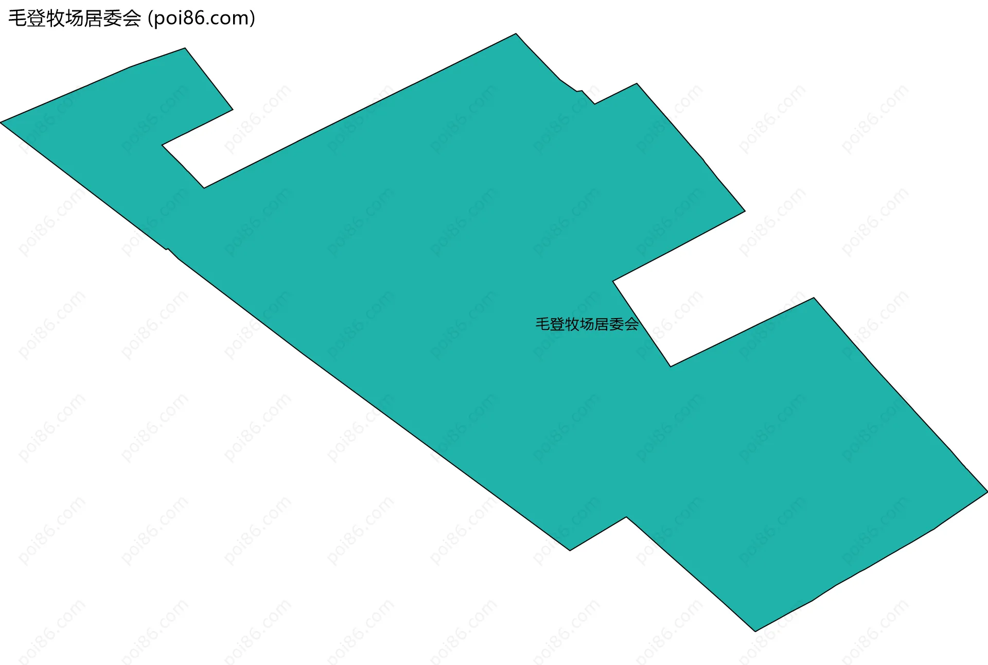 毛登牧场居委会边界地图