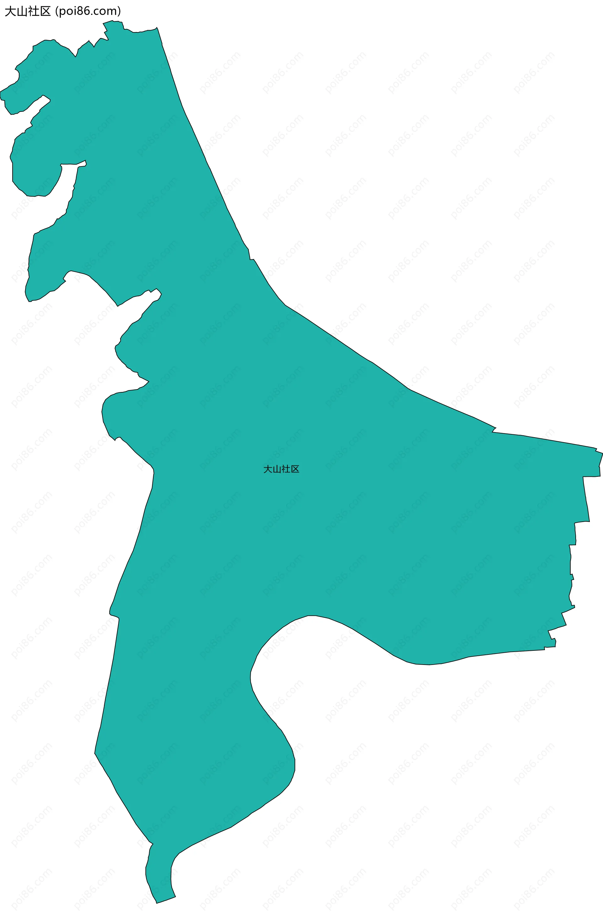 大山社区边界地图