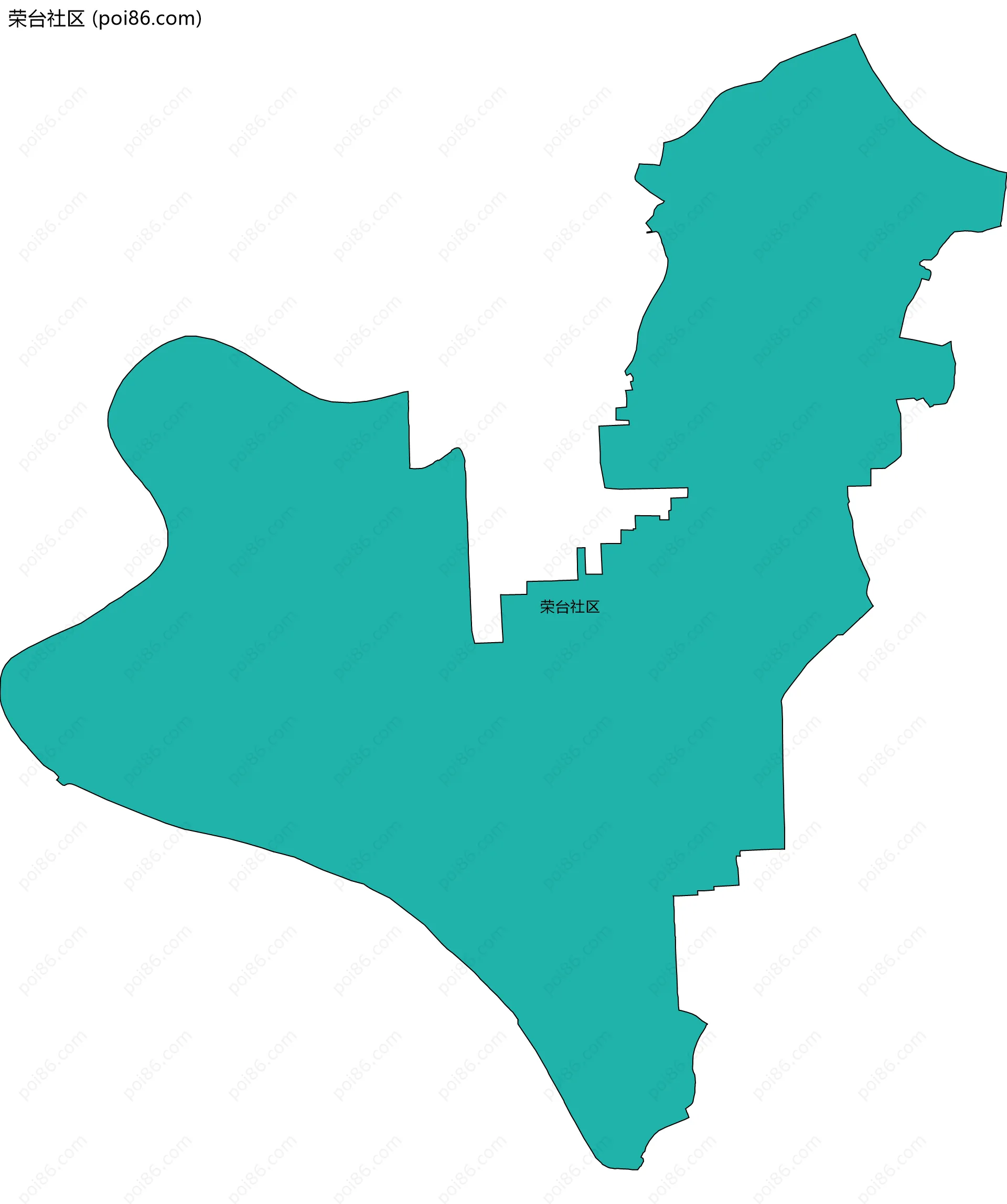 荣台社区边界地图
