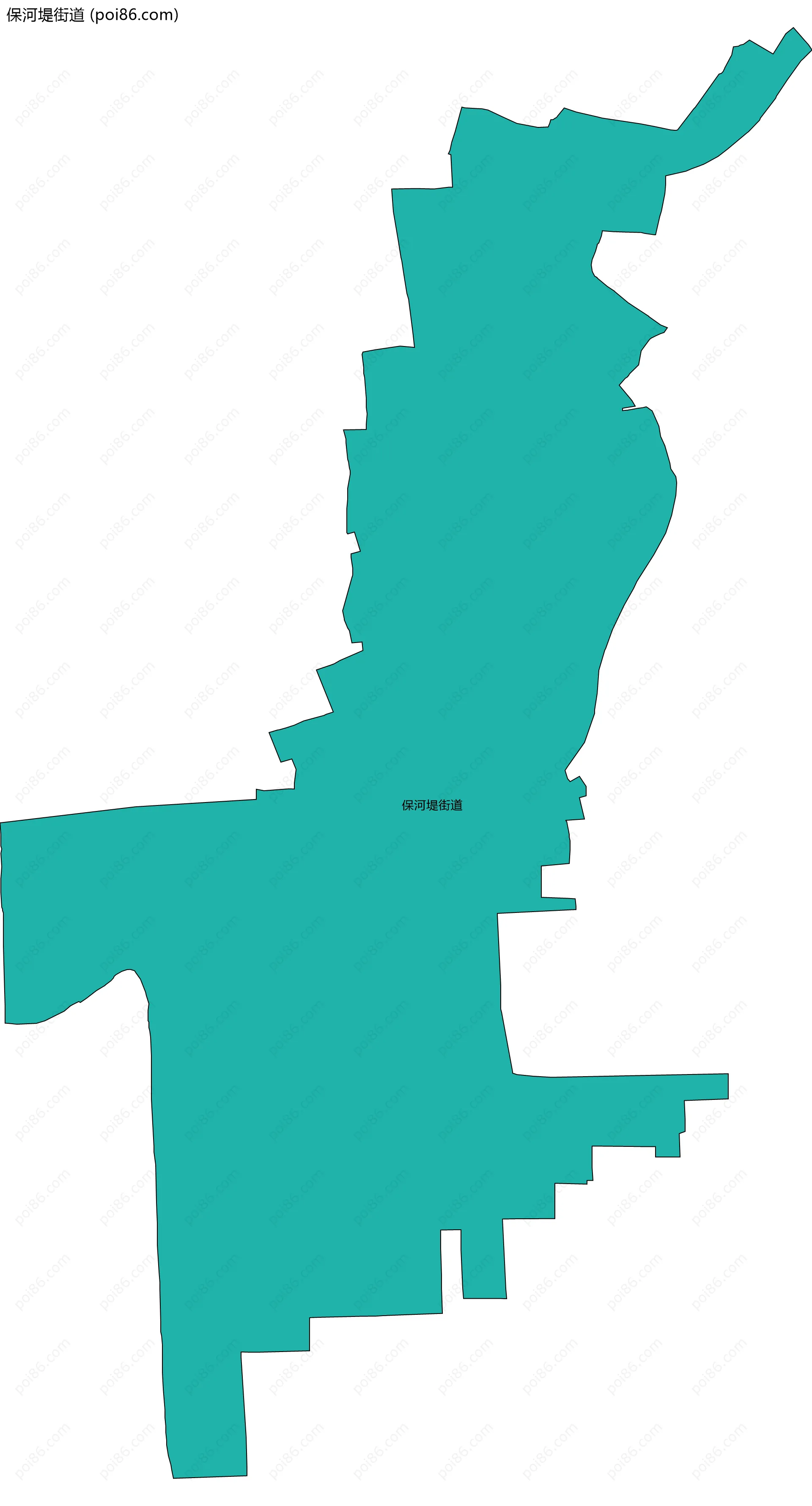 保河堤街道边界地图