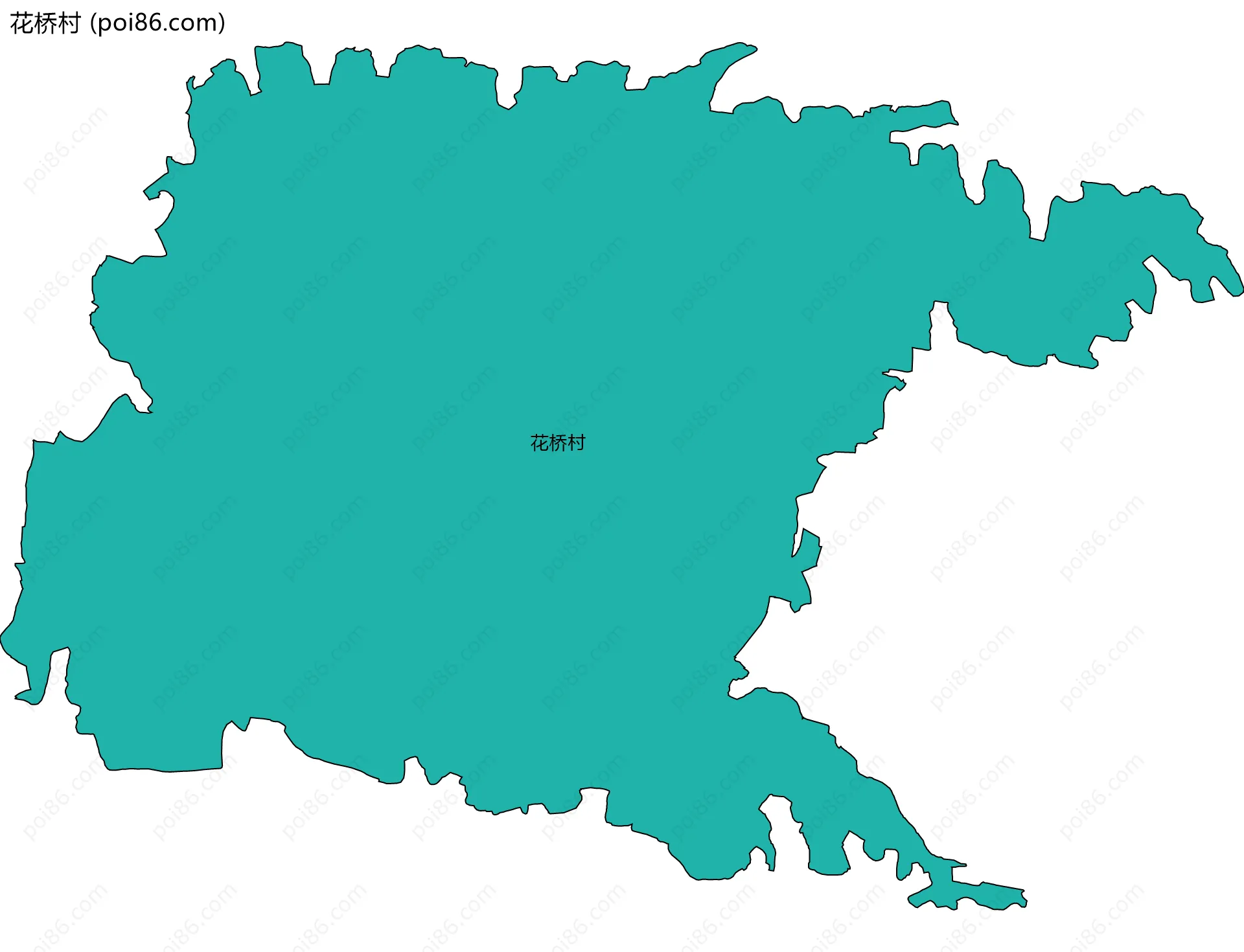 花桥村边界地图