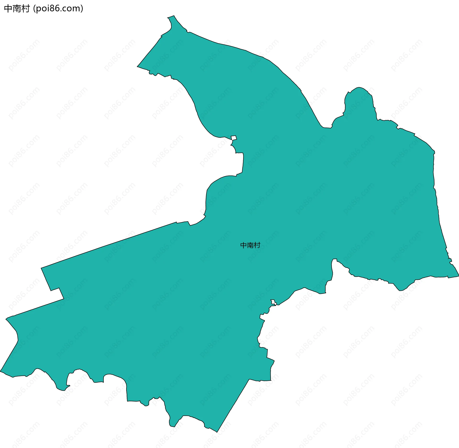 中南村边界地图
