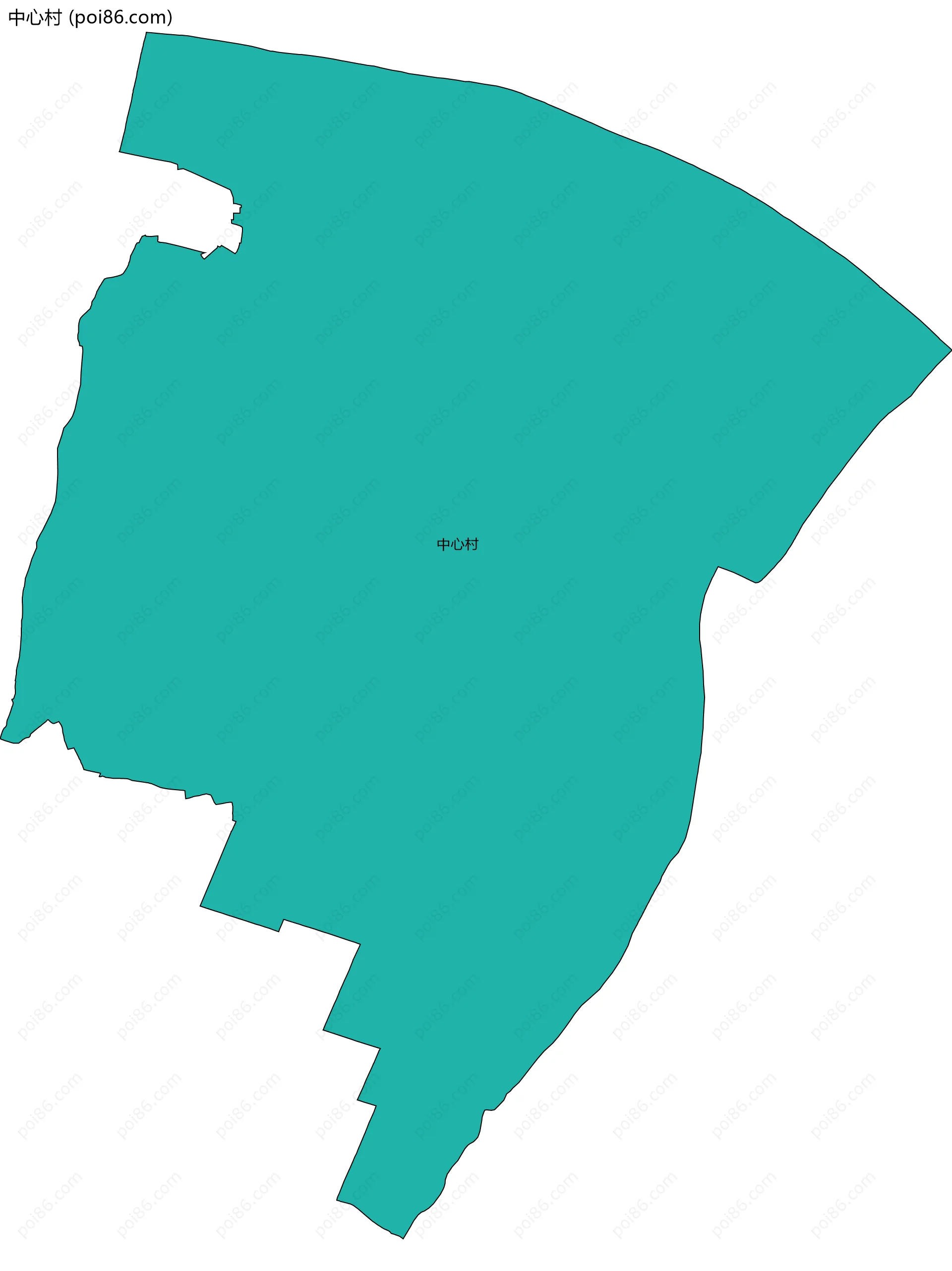中心村边界地图