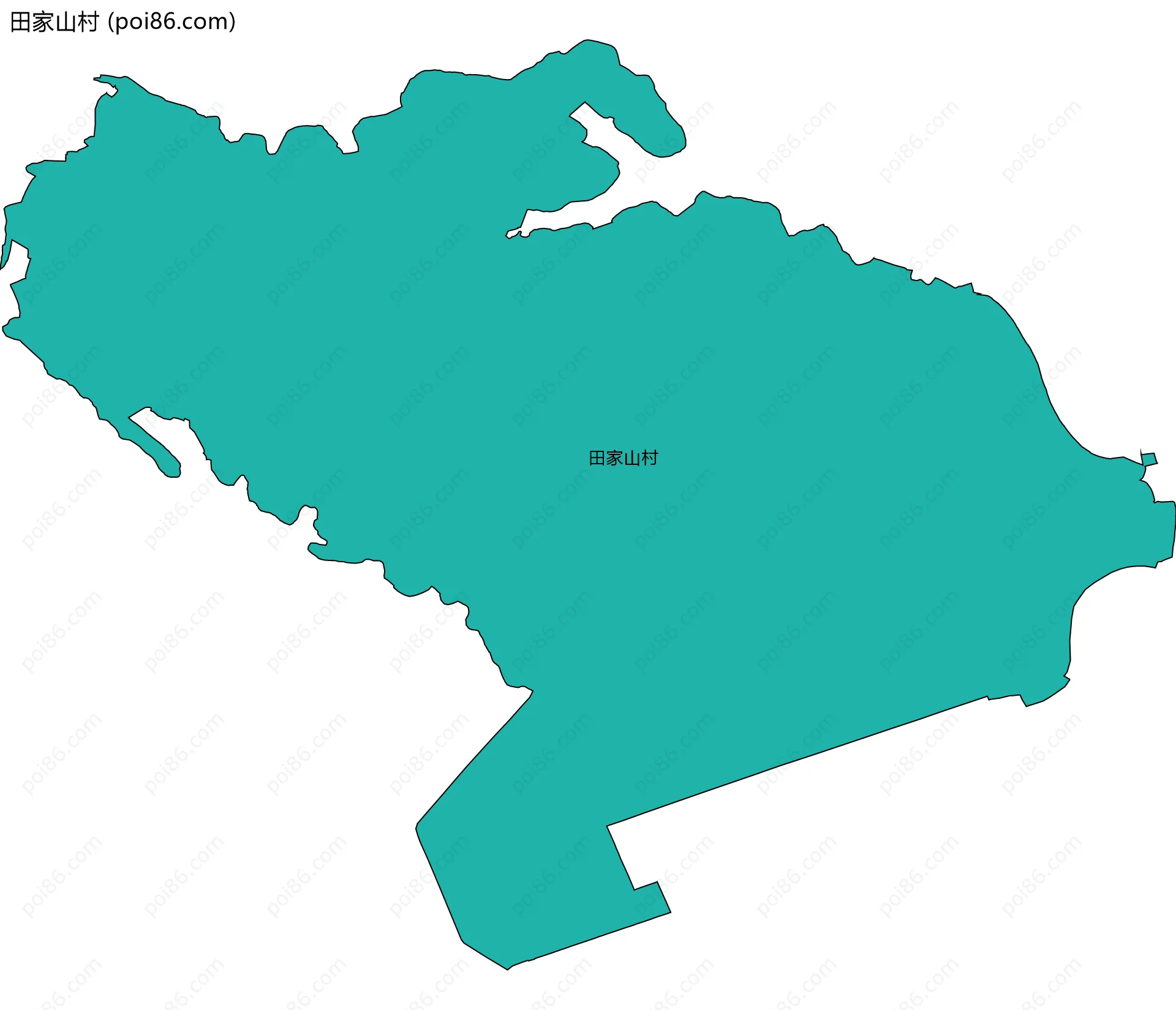 田家山村边界地图