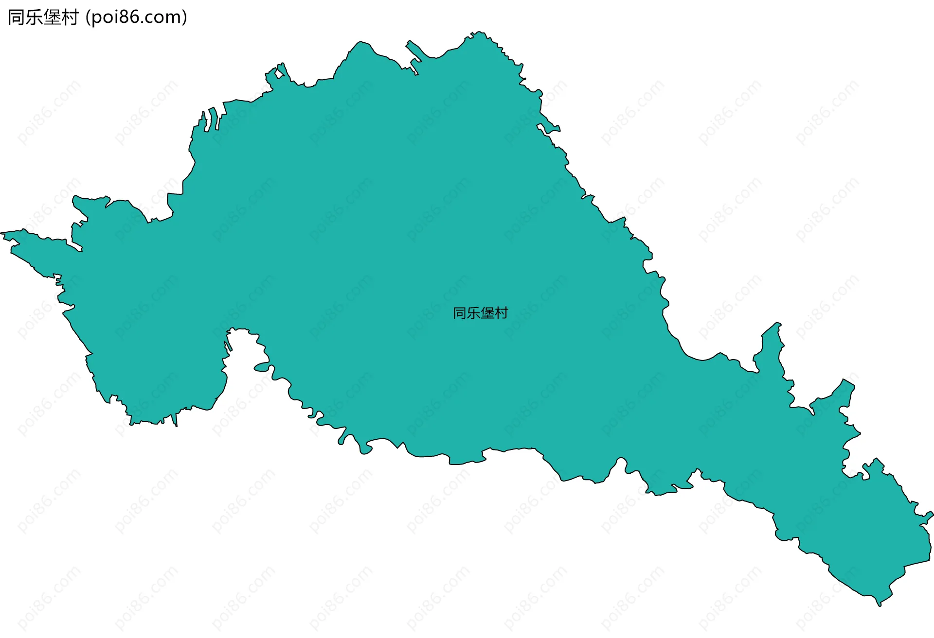 同乐堡村边界地图