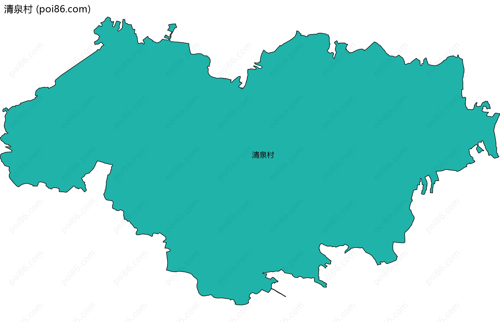 清泉村边界地图