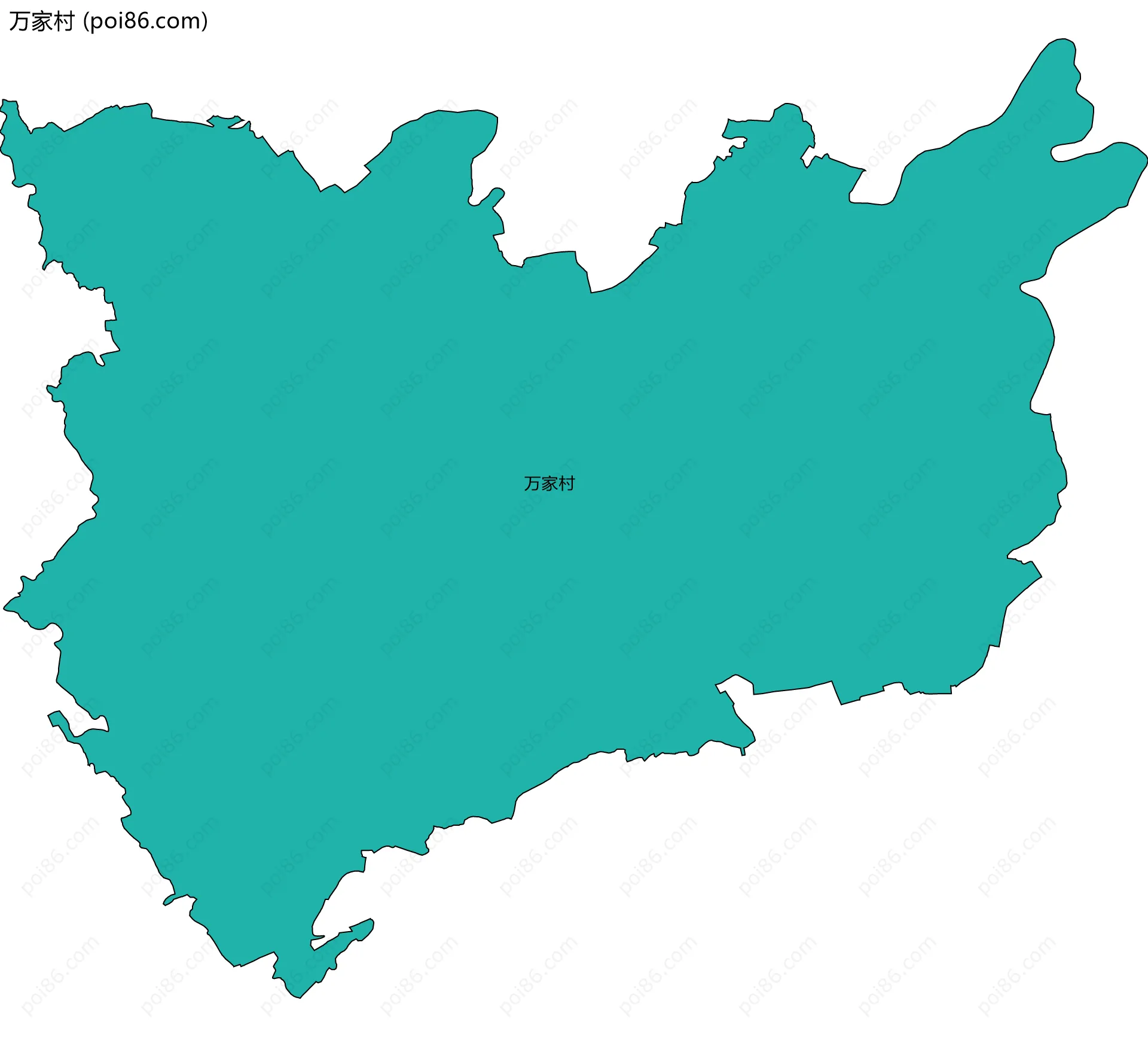 万家村边界地图