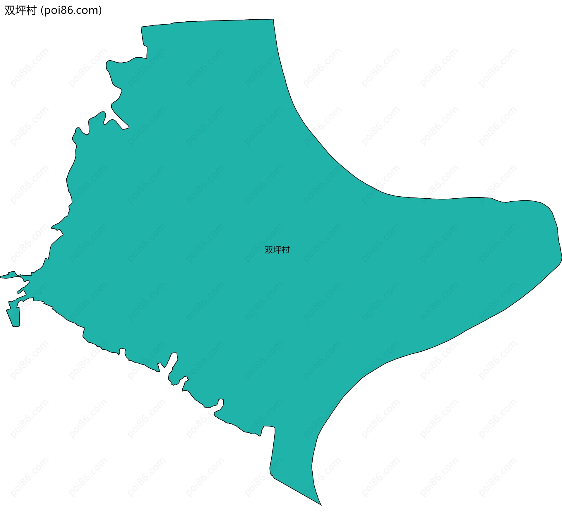 双坪村边界地图