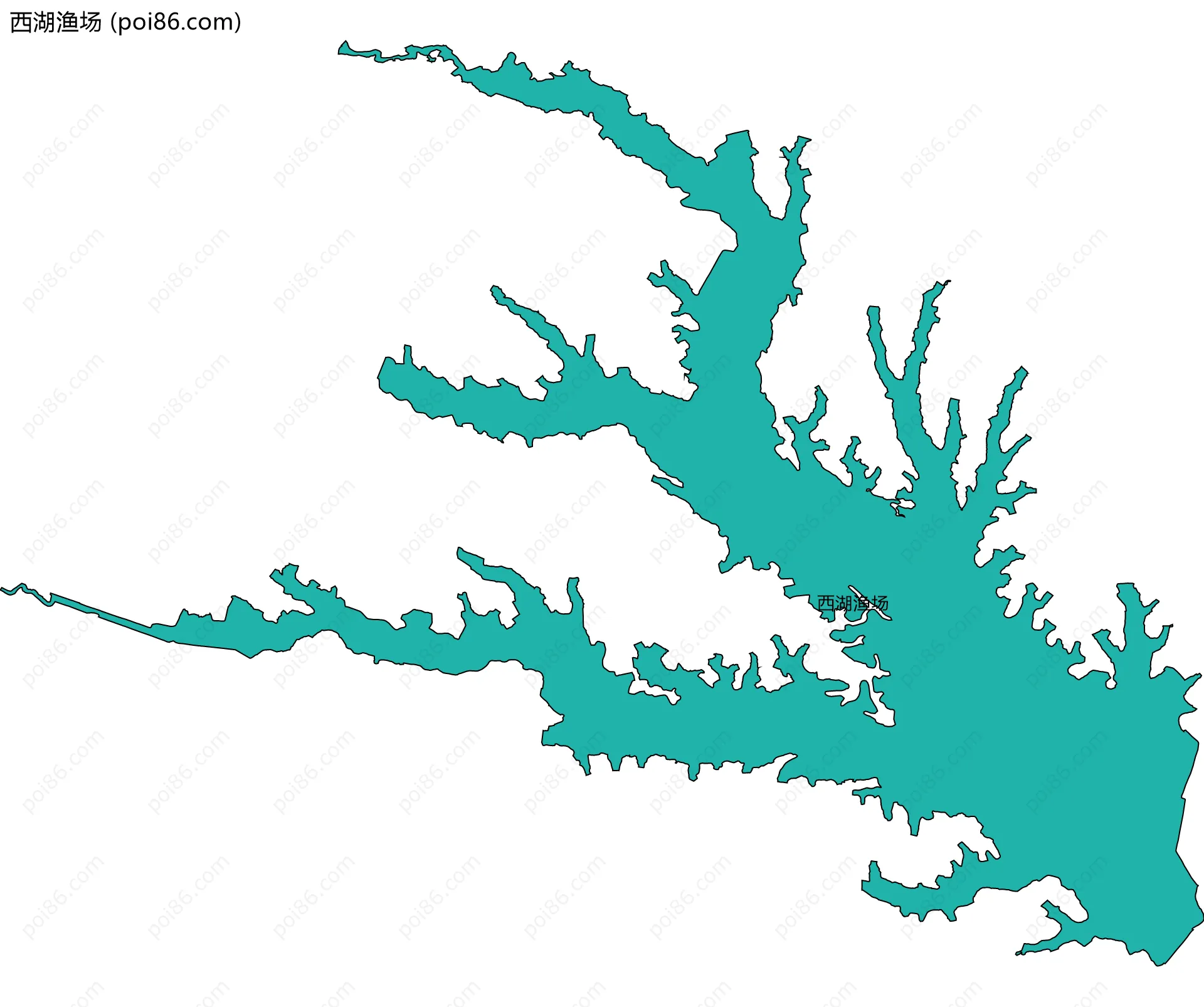 西湖渔场边界地图