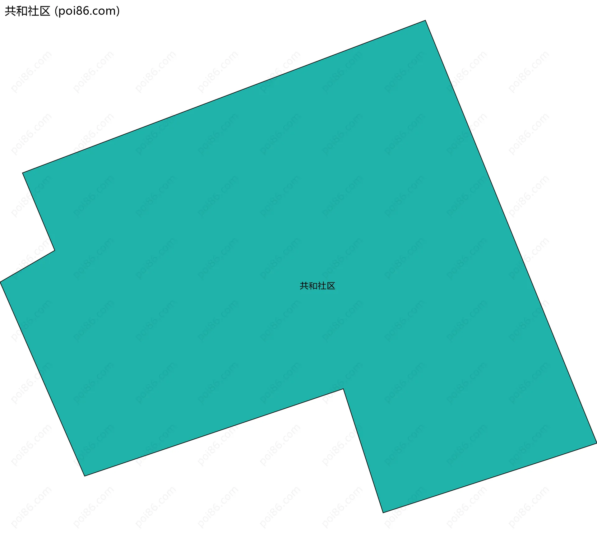 共和社区边界地图